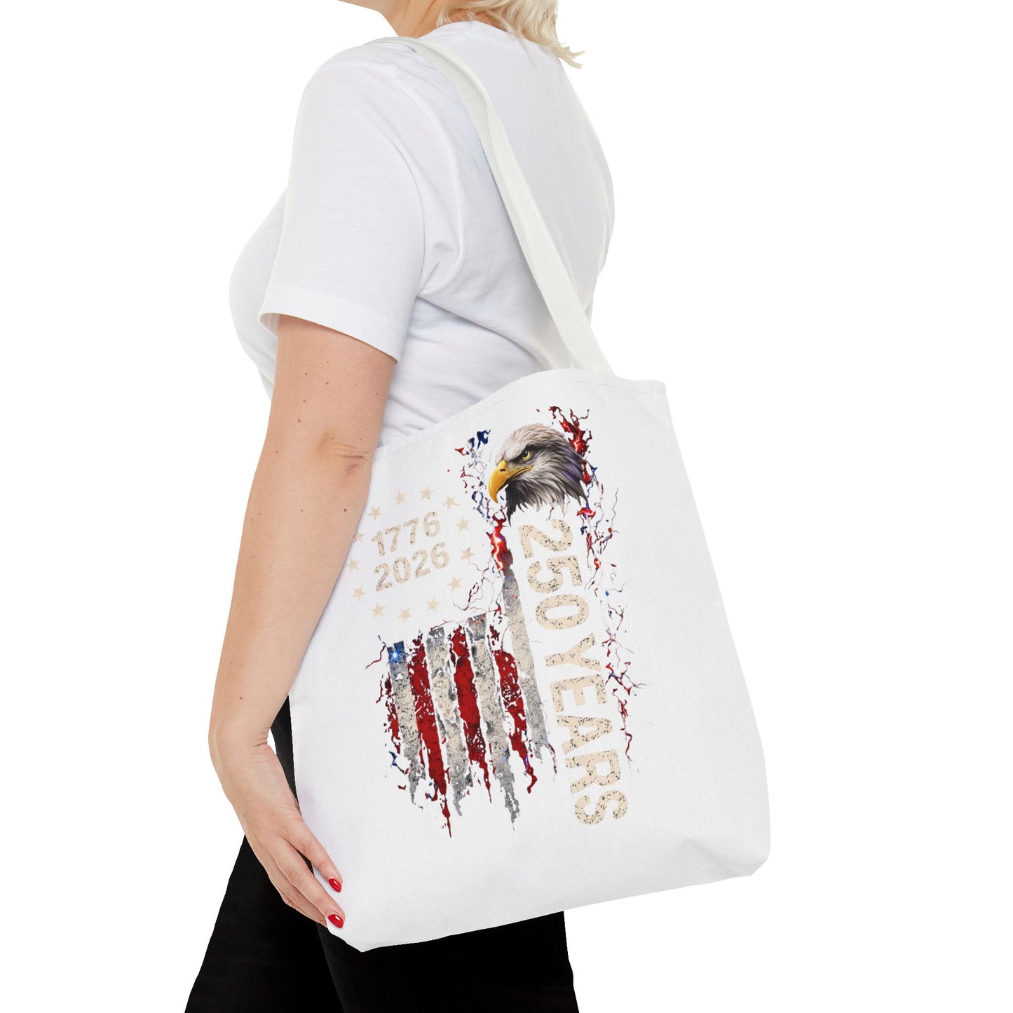 #250 1776-2026 250 Years USA Bicentennial Eagle Tote Bag