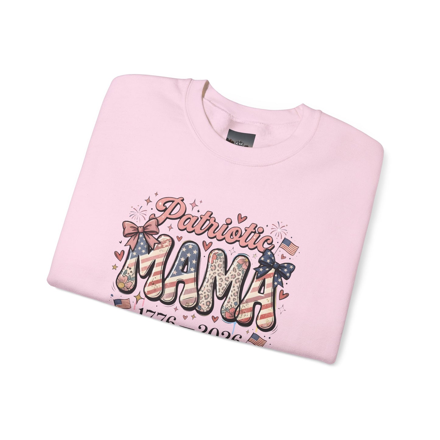#250 Patriotic Mama 1776–2026 American Flag Sweatshirt
