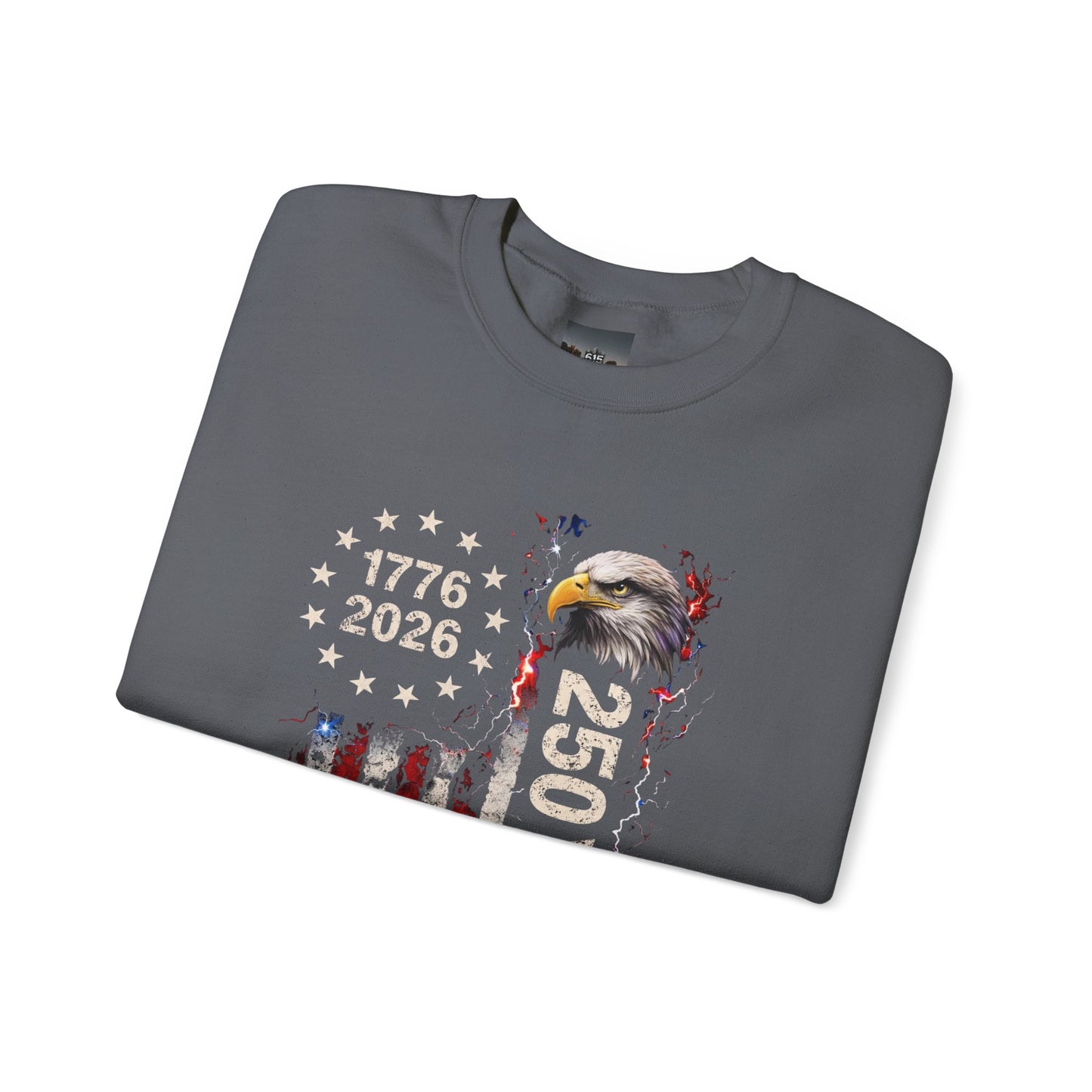 #250 1776-2026 250 Years USA Bicentennial Eagle Crewneck Sweatshirt