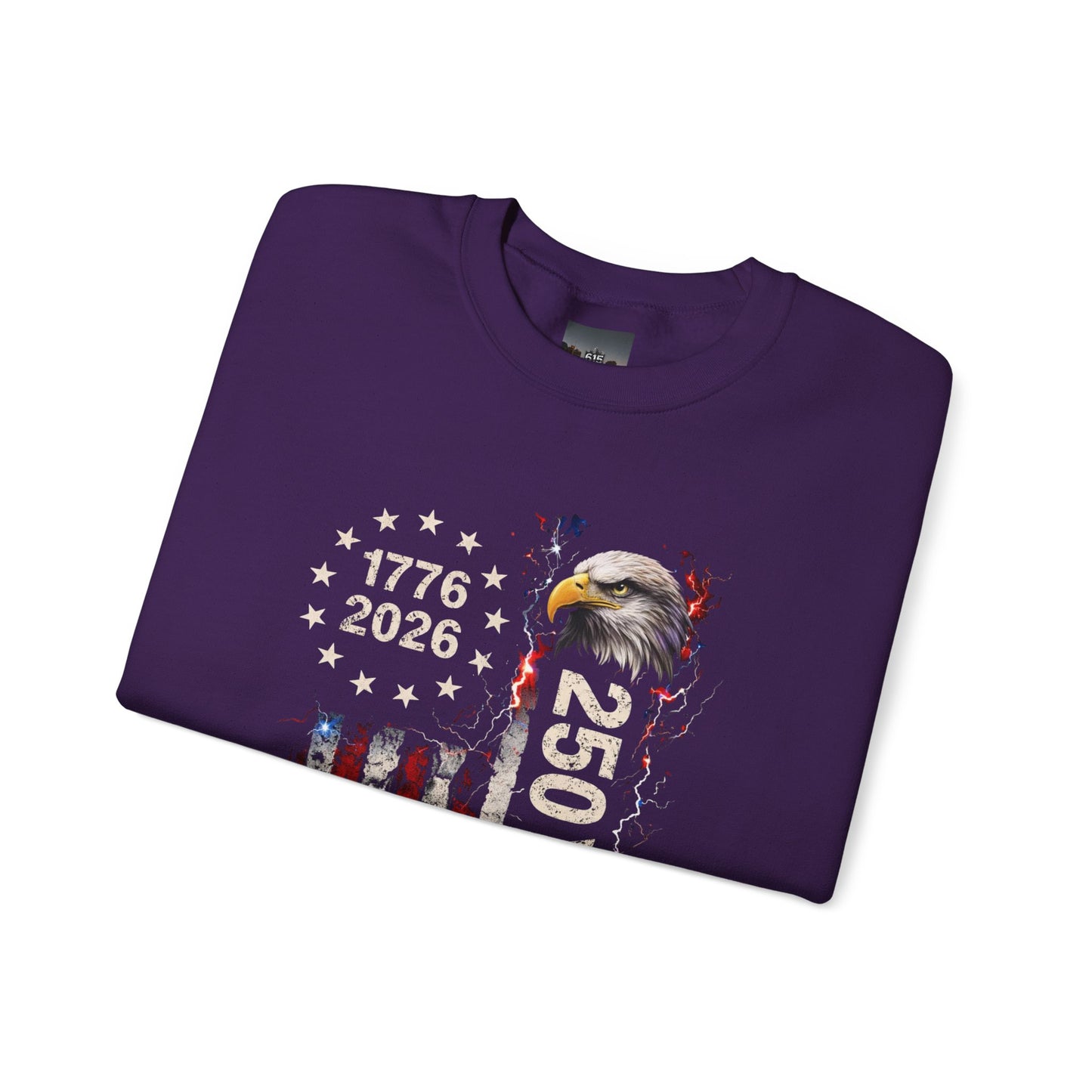 #250 1776-2026 250 Years USA Bicentennial Eagle Crewneck Sweatshirt