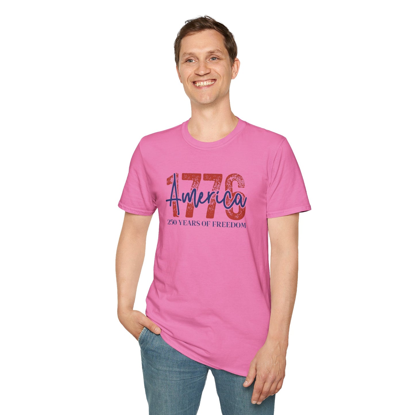 #250 1776 America: 250 Years of Freedom' Patriotic Independence Day Soft-Style Tee
