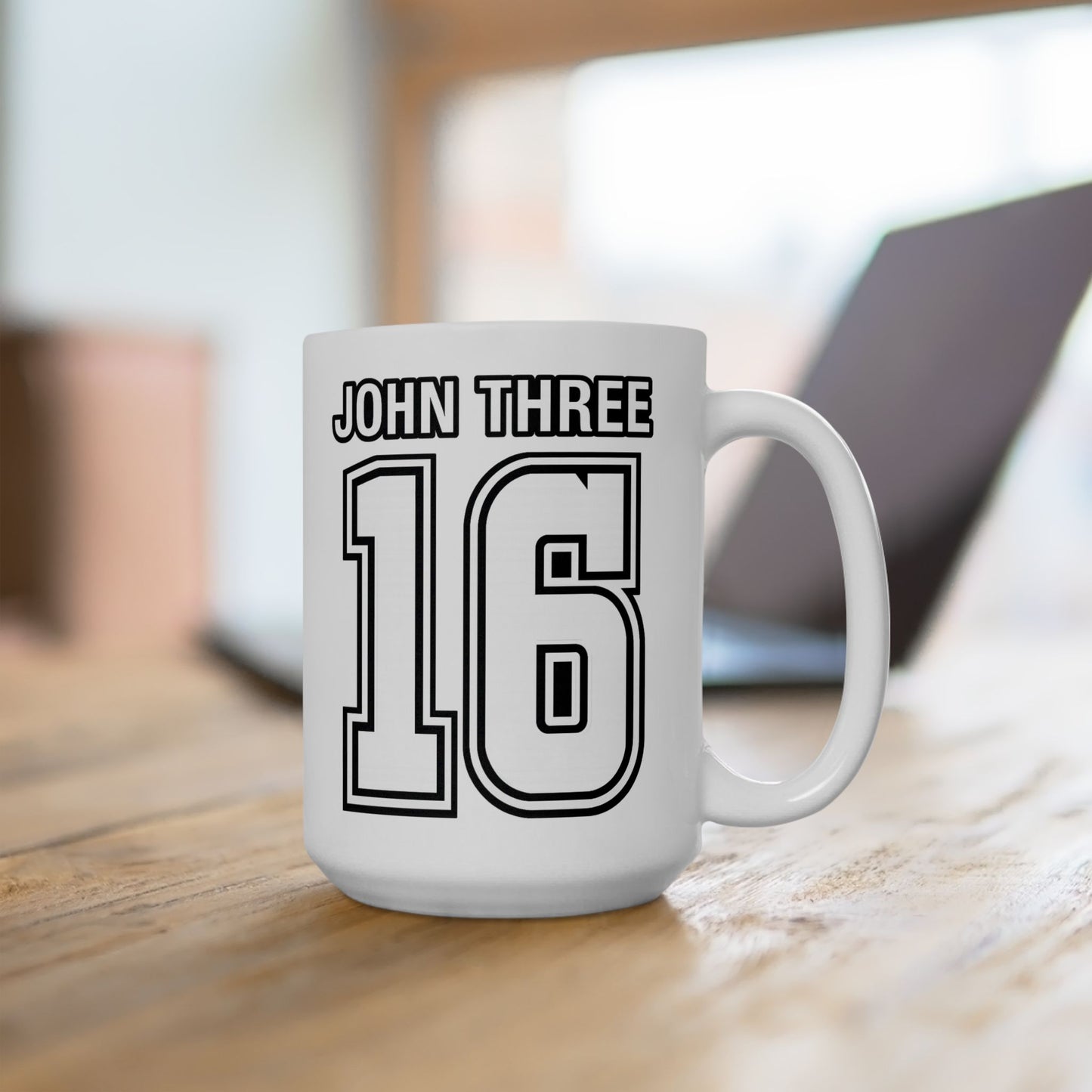 John Three 16 Ceramic Mug — 15oz