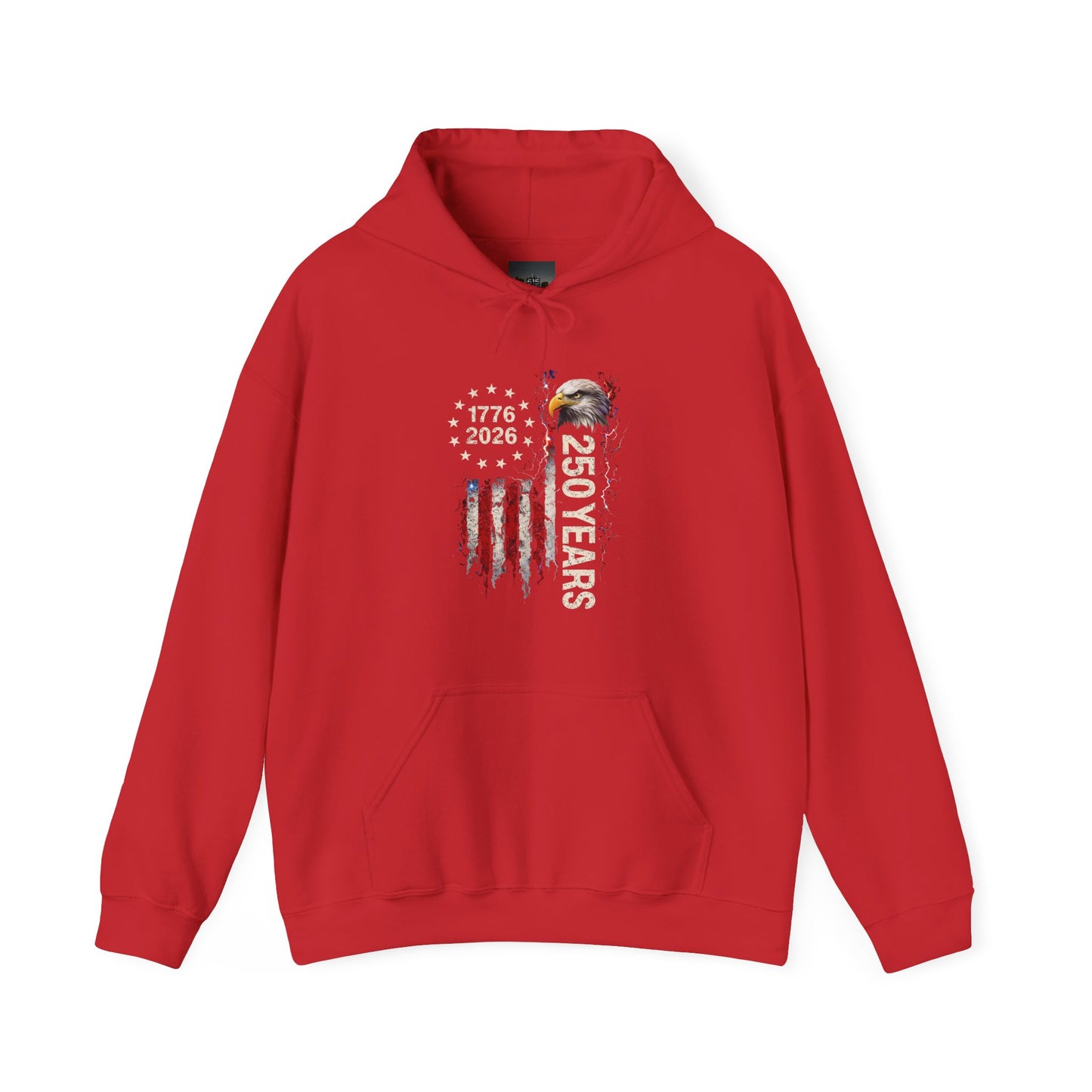 #250 1776-2026 250 Years USA Bicentennial Eagle Hoodie
