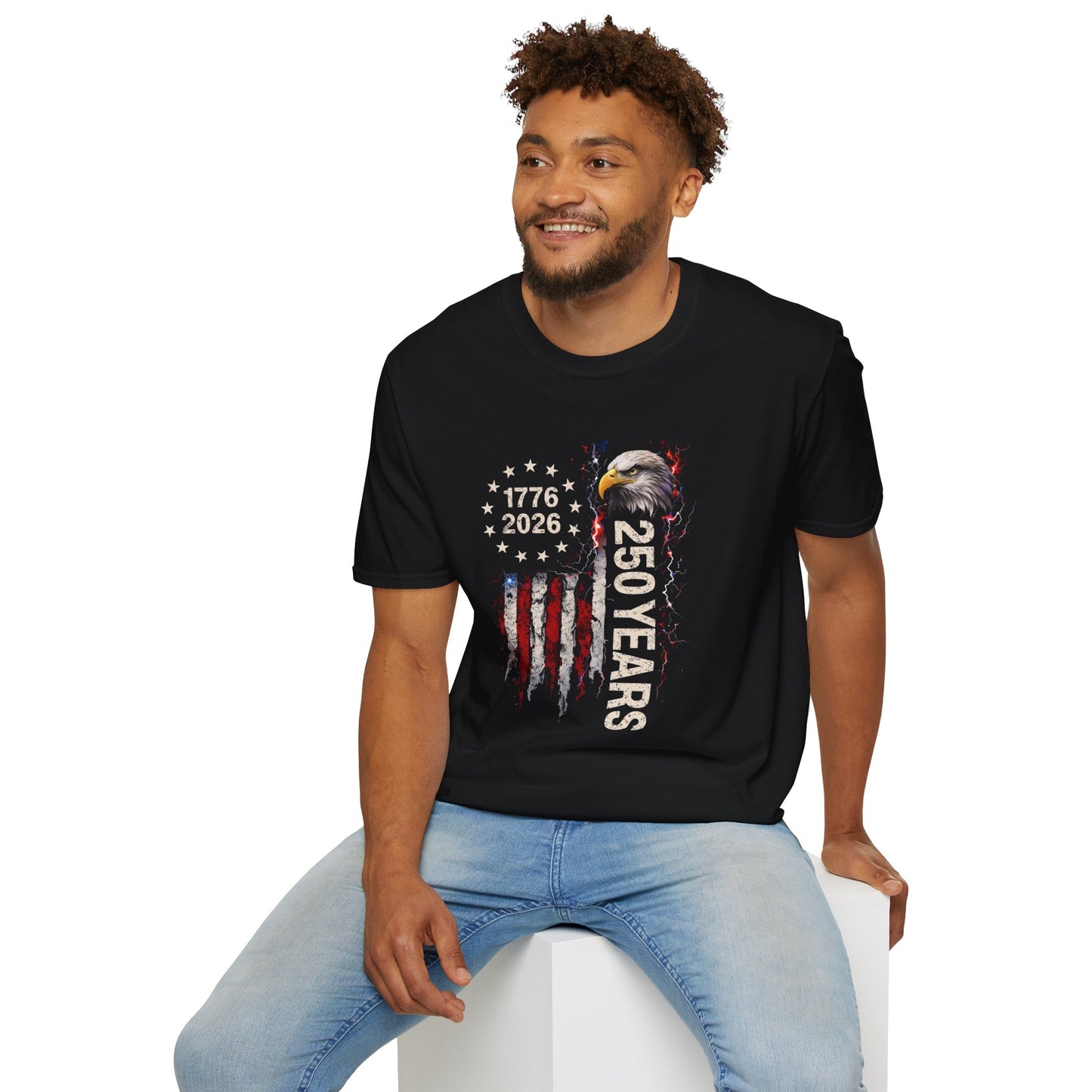 #250 1776-2026 250 Years USA Bicentennial Eagle T-Shirt
