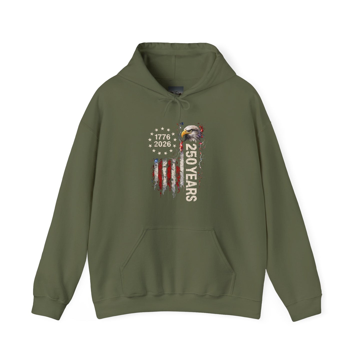 #250 1776-2026 250 Years USA Bicentennial Eagle Hoodie