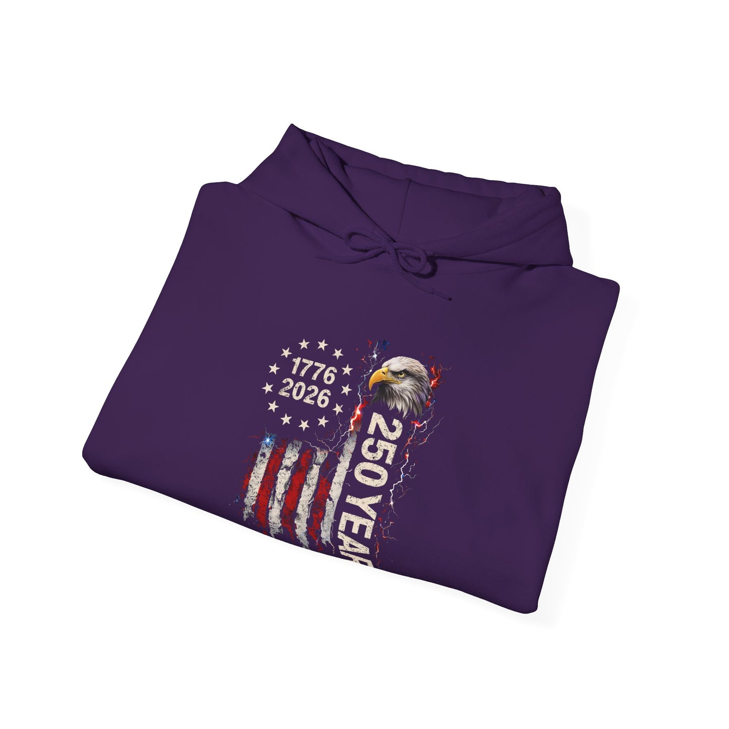 #250 1776-2026 250 Years USA Bicentennial Eagle Hoodie