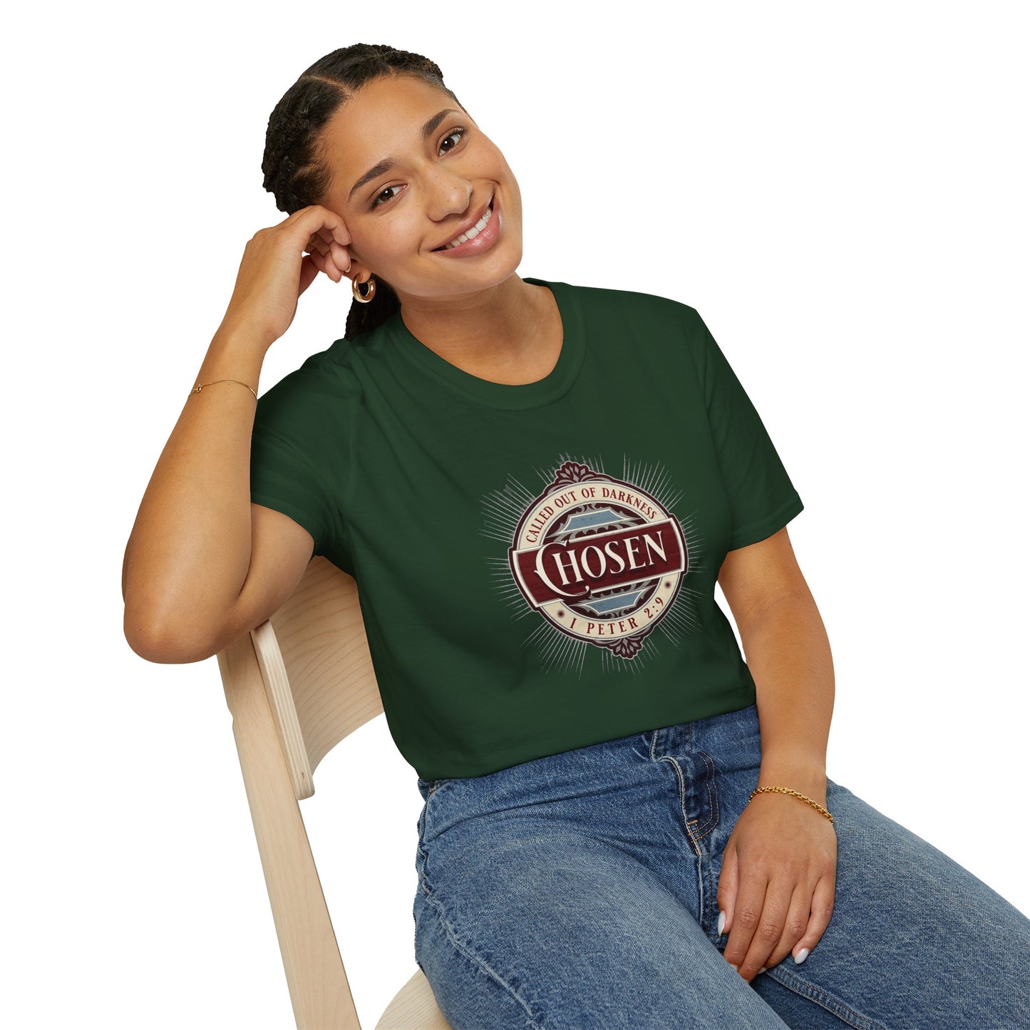 Chosen Graphic T-Shirt — "Called Out of Darkness" Faith Tee