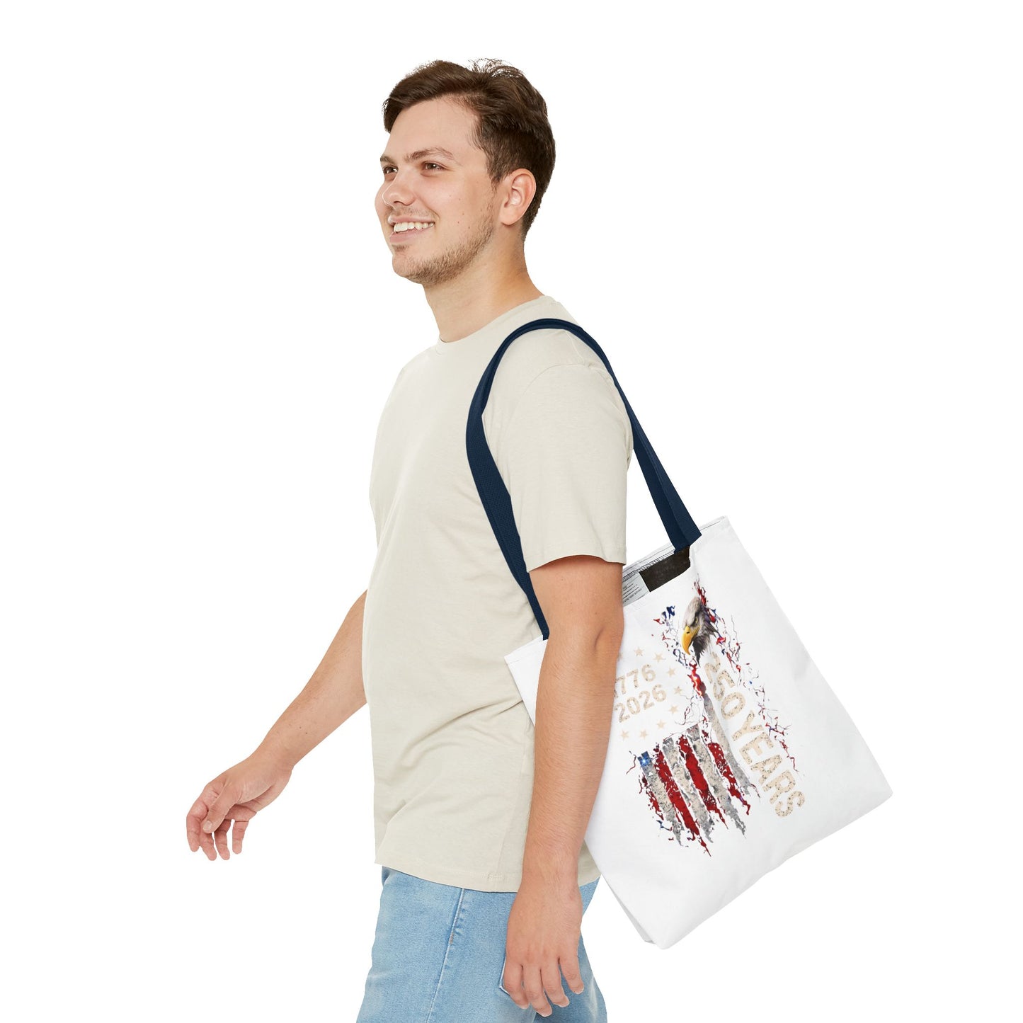 #250 1776-2026 250 Years USA Bicentennial Eagle Tote Bag