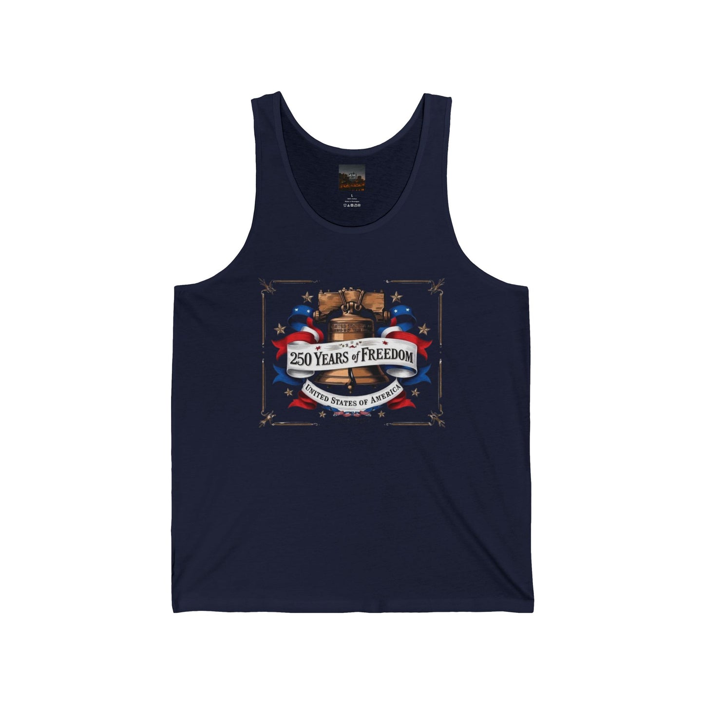 #250 250 Years of Freedom Liberty Bell Jersey Tank Top