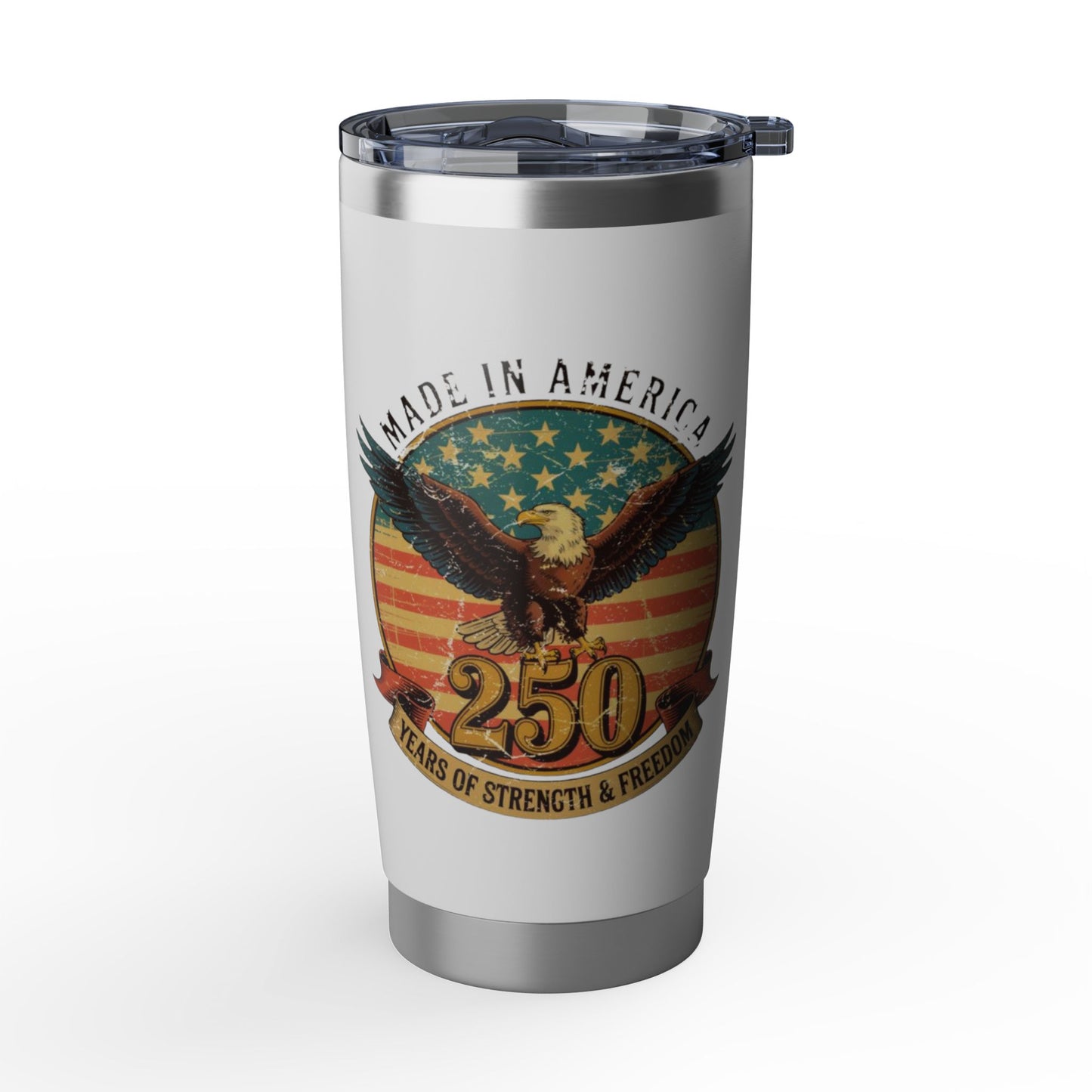 #250 Made in America Eagle 250th Anniversary Patriotic Vagabond 20oz Tumbler Stainless Travel Cup