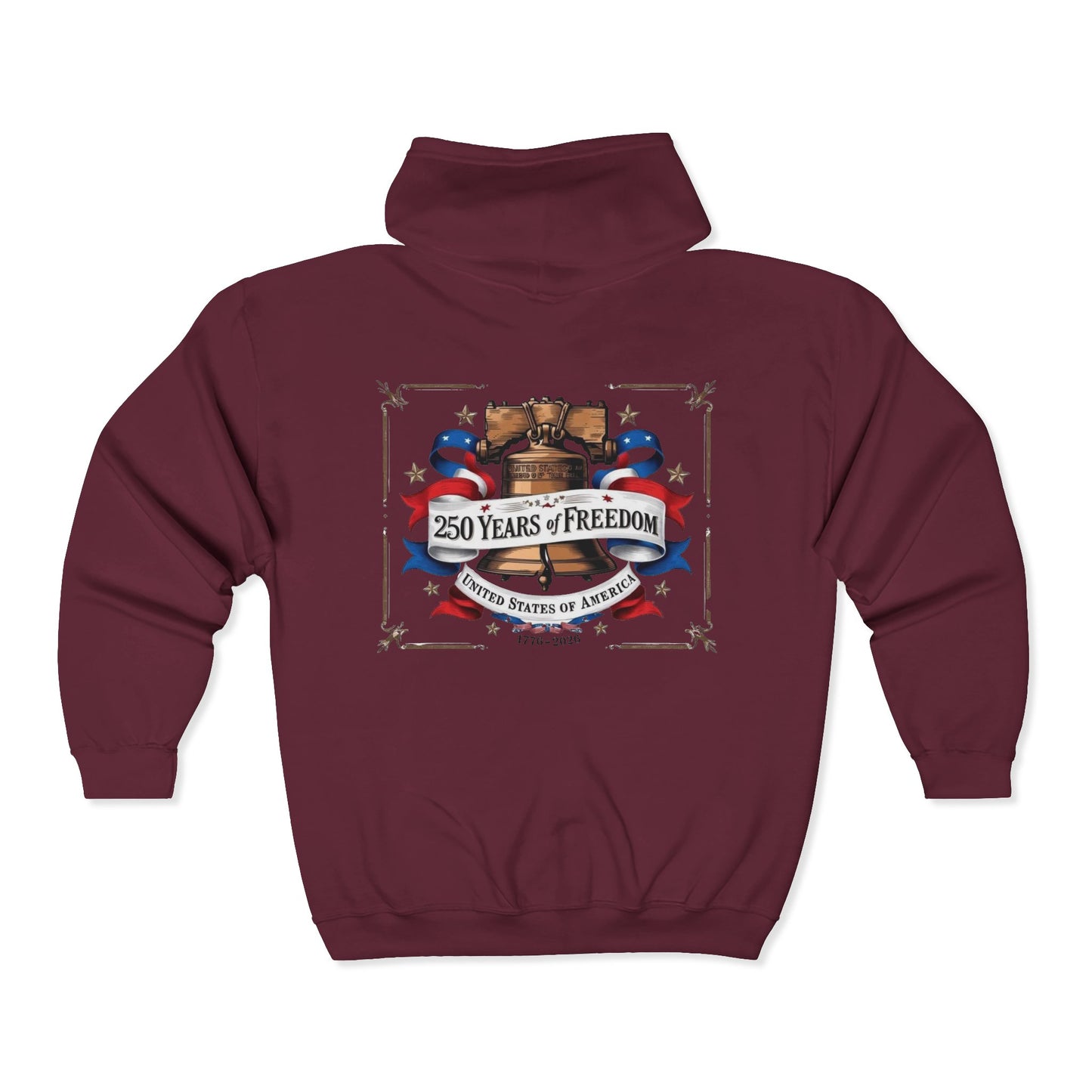 #250 250 Years of Freedom Liberty Bell Zip Hoodie