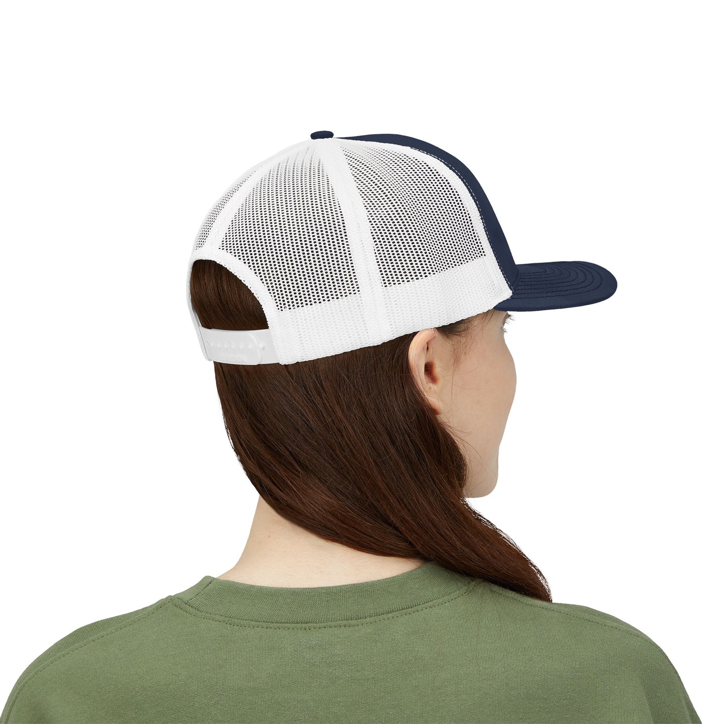 #250 America Retro Block Text Patriotic Snapback Trucker Cap