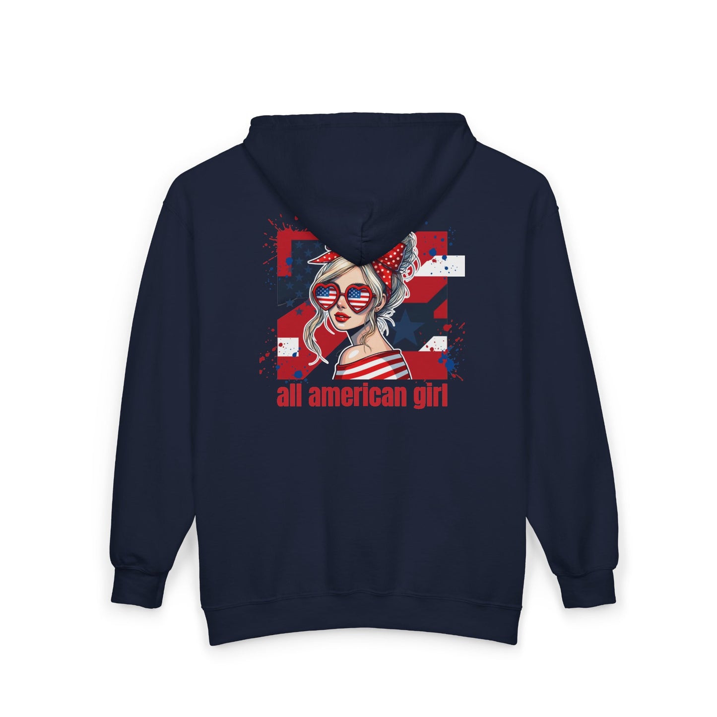 #250 All American Girl Patriotic Zip Hoodie