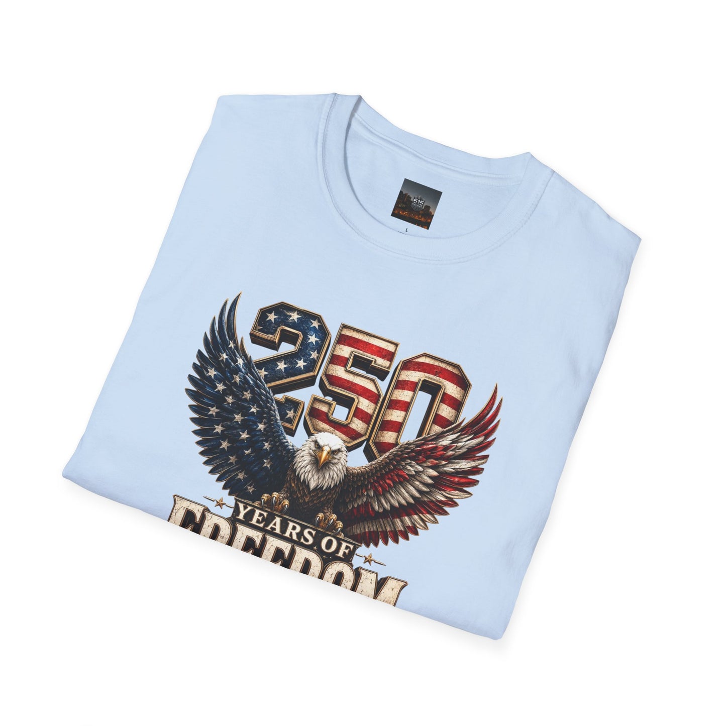 #250 250 Years of Freedom Eagle Patriotic American Flag Anniversary (1776–2026) T-Shirt