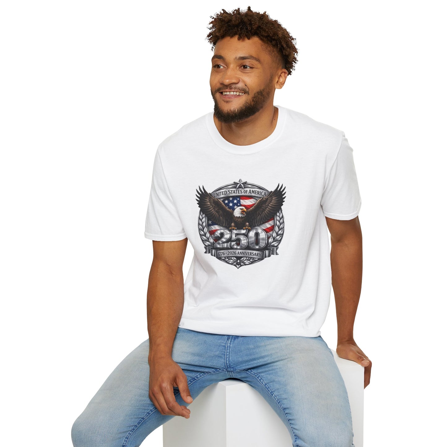 #250 Patriotic Bald Eagle 250 United States Emblem T-Shirt