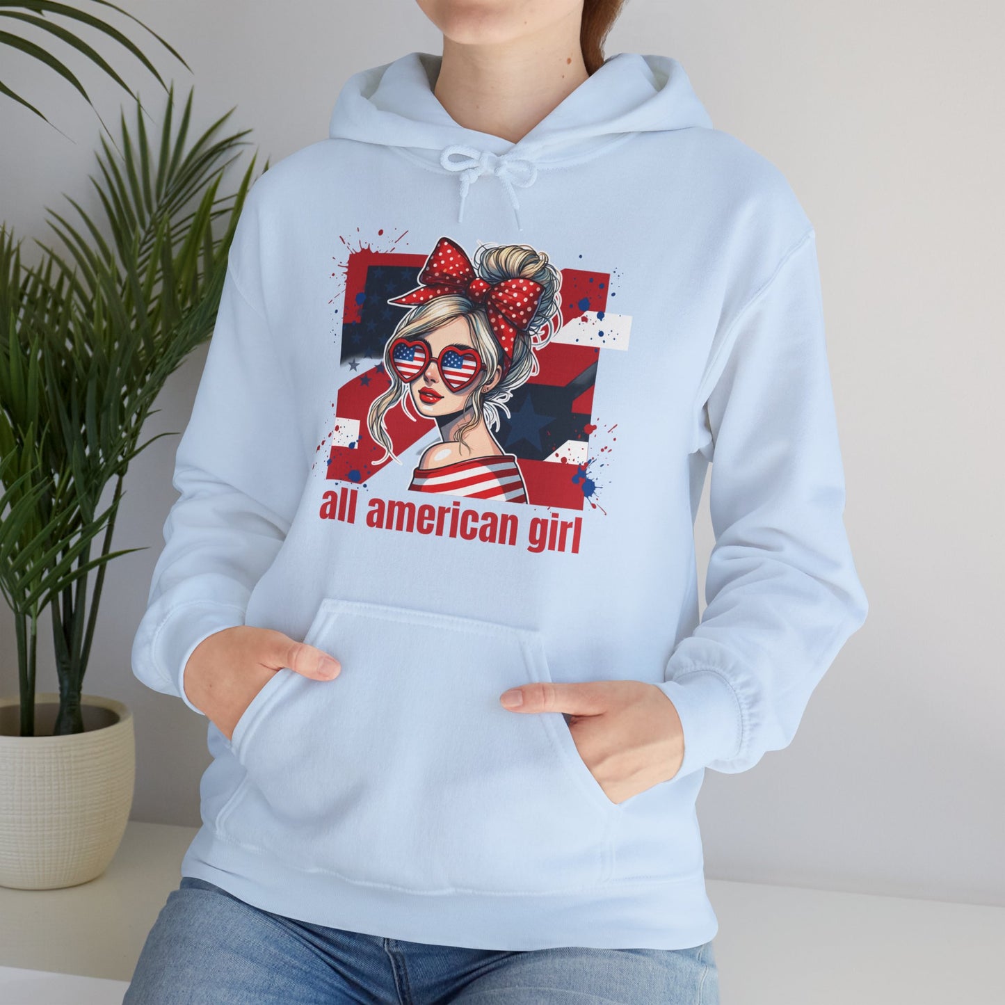 #250 All American Girl Patriotic Hoodie
