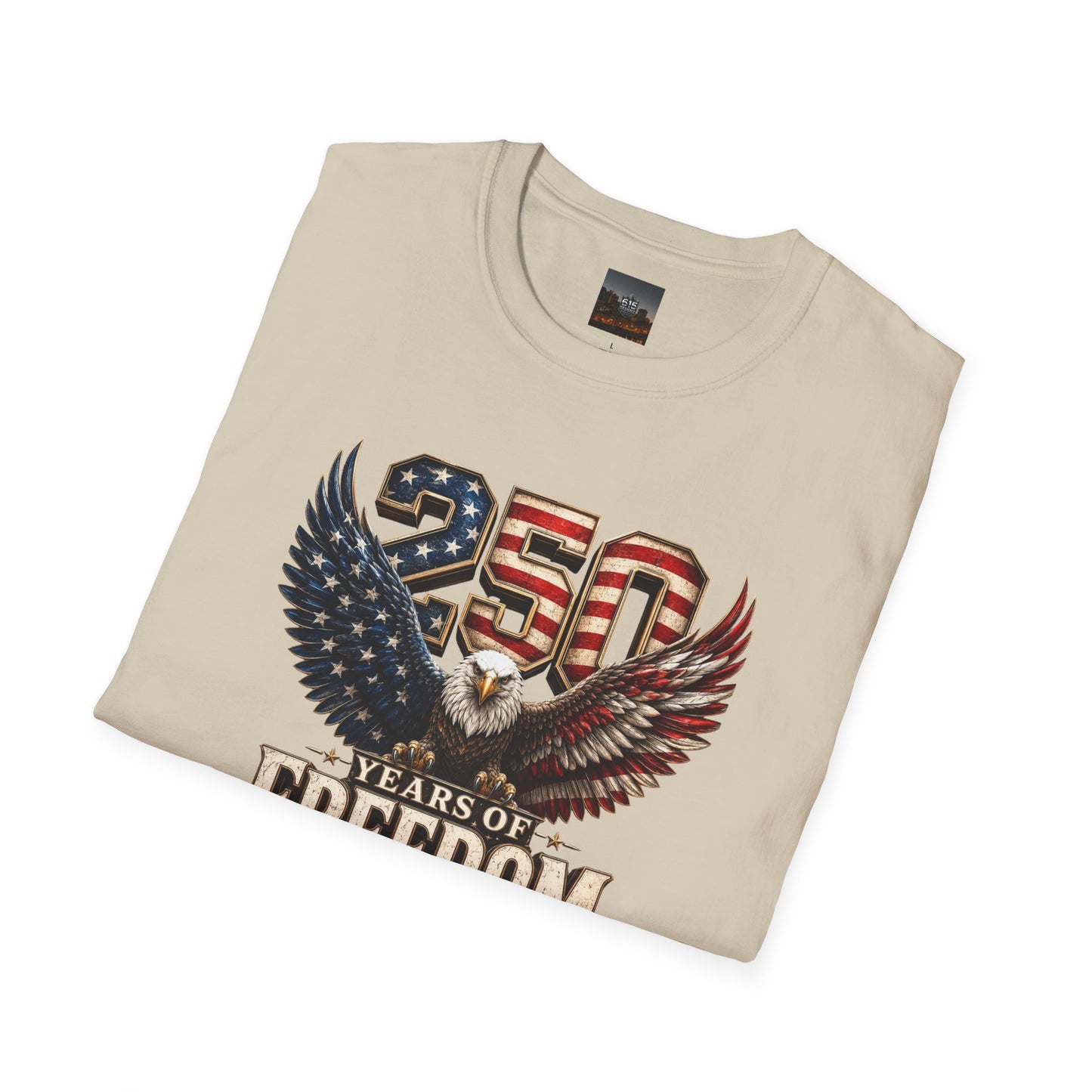 #250 250 Years of Freedom Eagle Patriotic American Flag Anniversary (1776–2026) T-Shirt