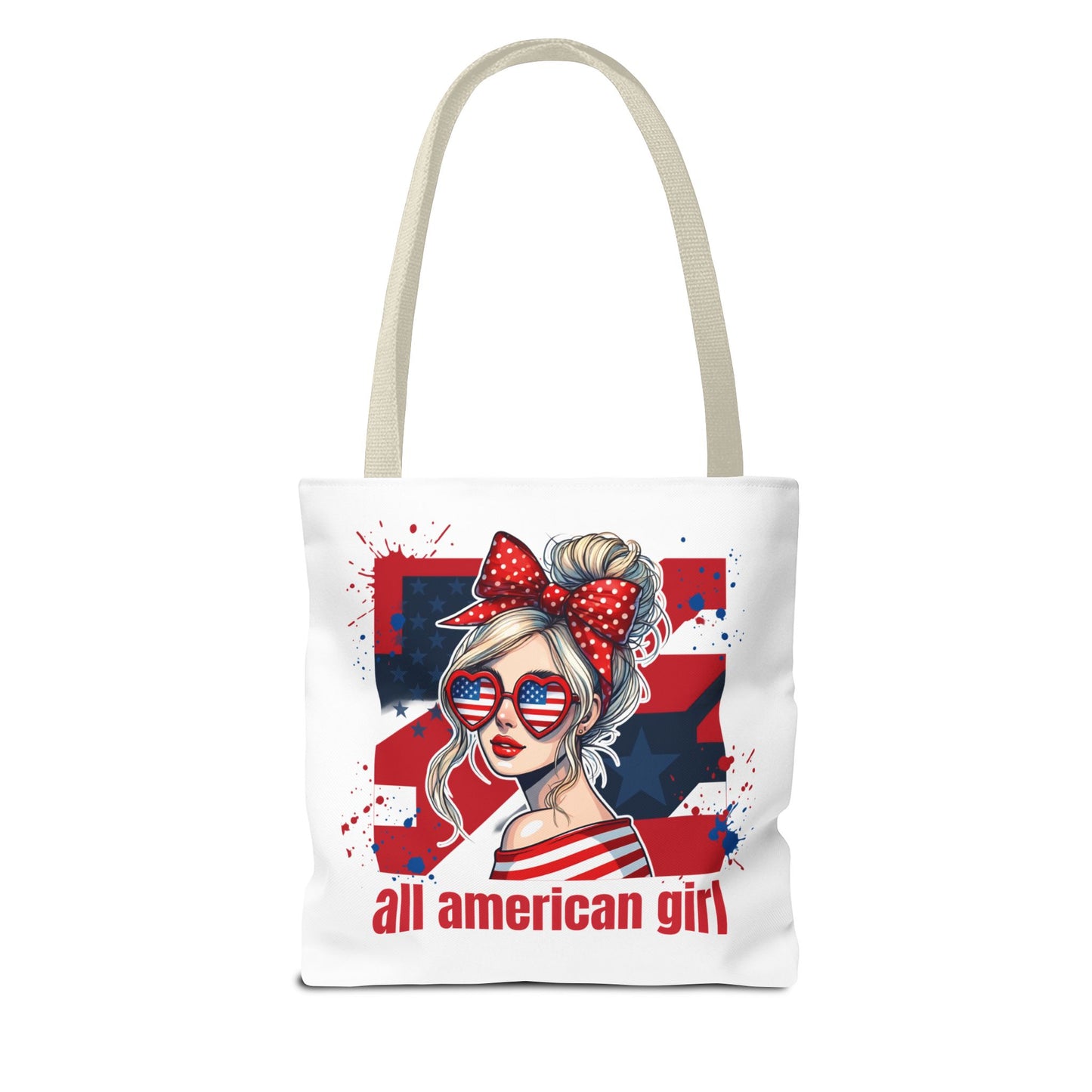 #250 All American Girl Patriotic Tote Bag