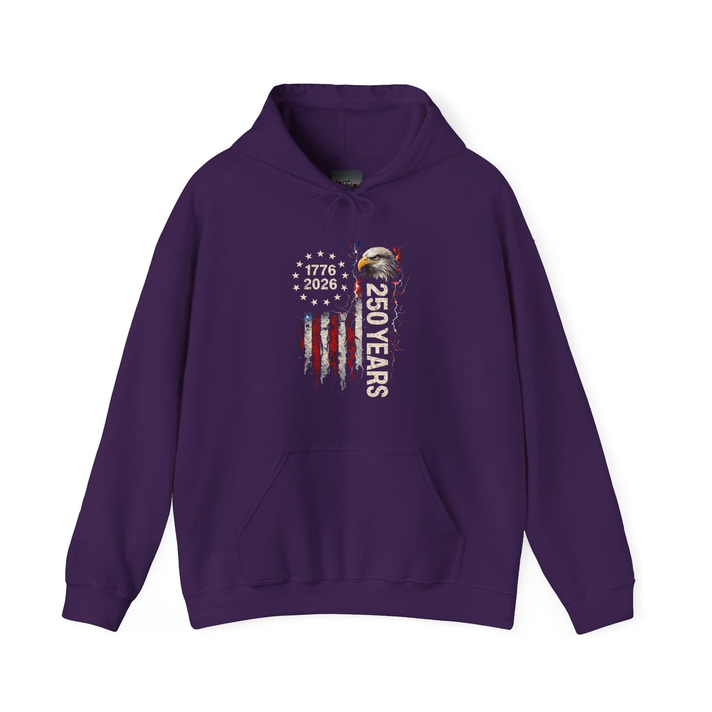 #250 1776-2026 250 Years USA Bicentennial Eagle Hoodie