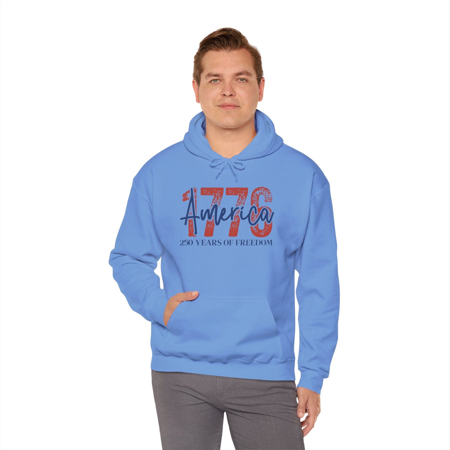 #250 1776 America: 250 Years of Freedom' Patriotic Independence Day Hoodie