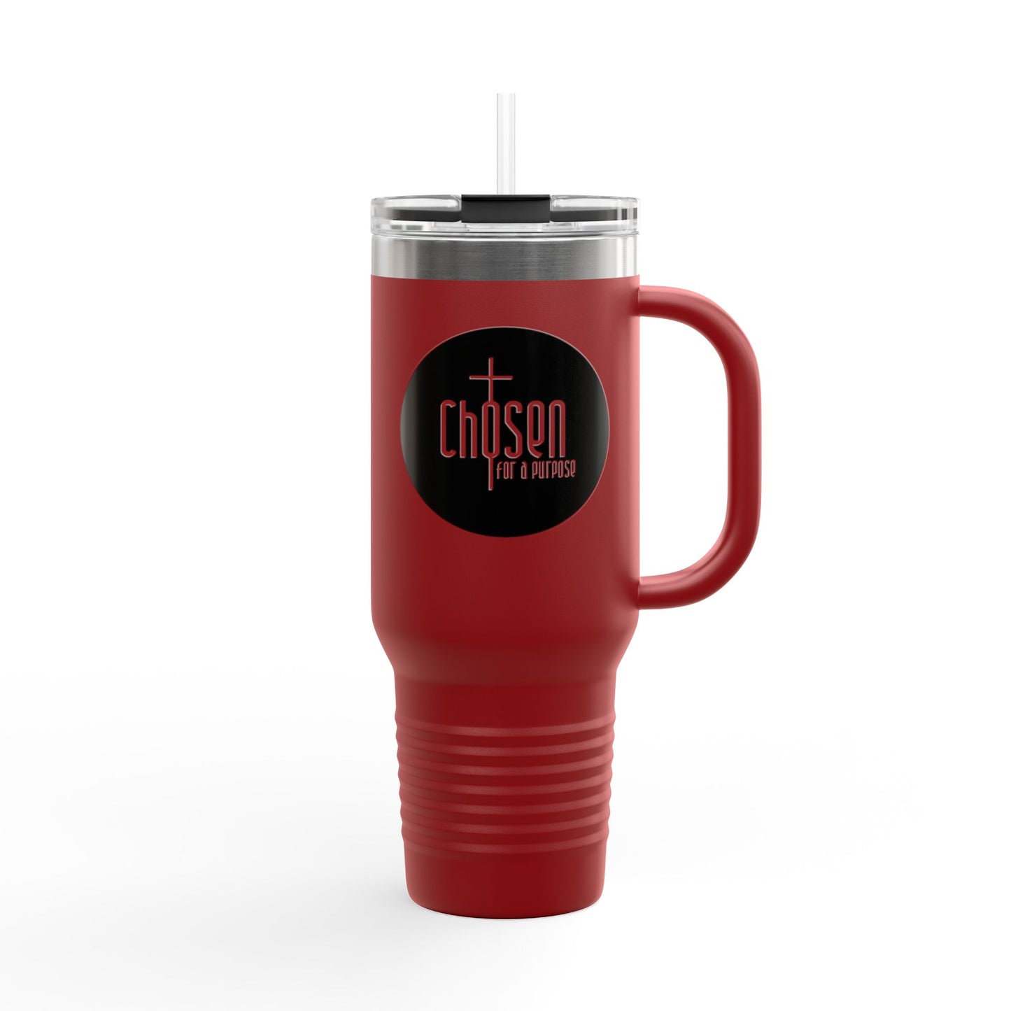 Chosen for a Purpose 40oz Insulated Travel Mug — Faith Logo Stainless Tumbler