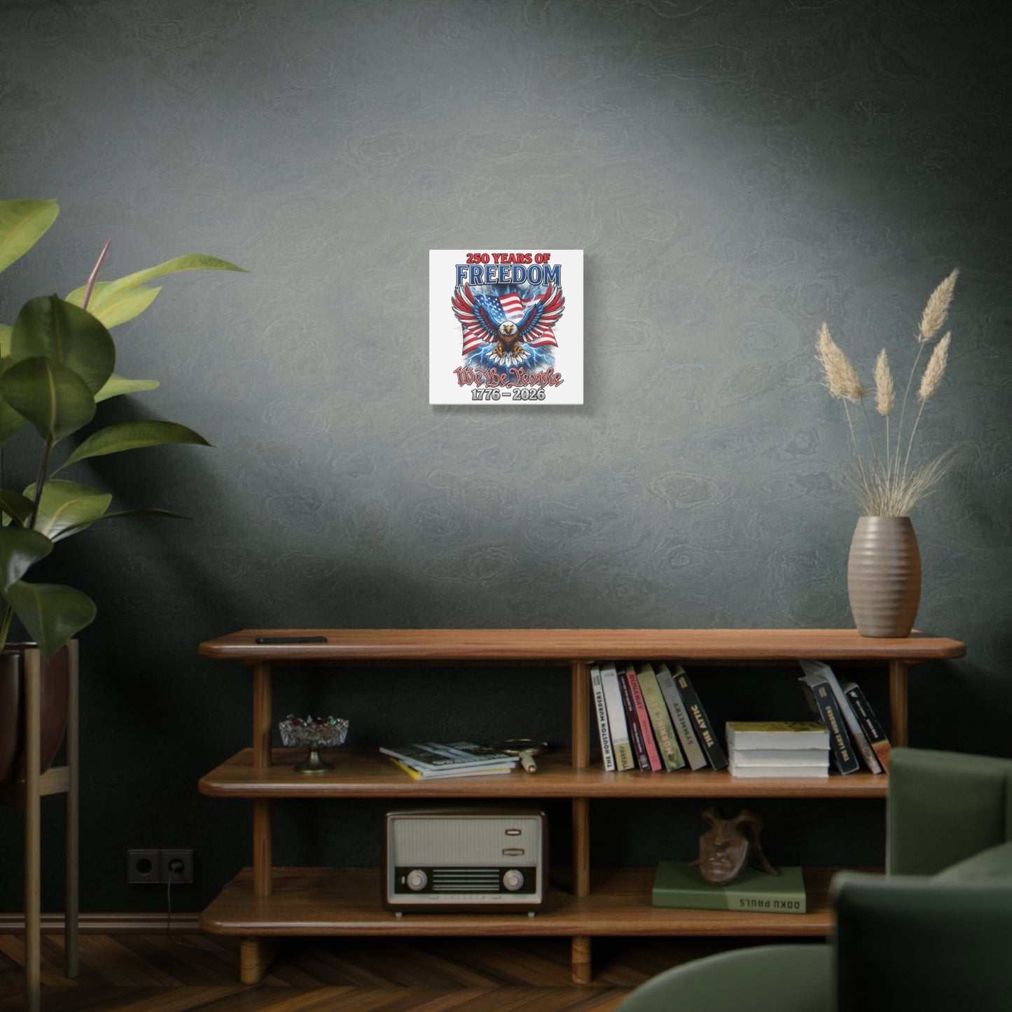 #250 250 Years of Freedom 1776–2026 Eagle Canvas Wall Art — "We the People" Patriotic Decor
