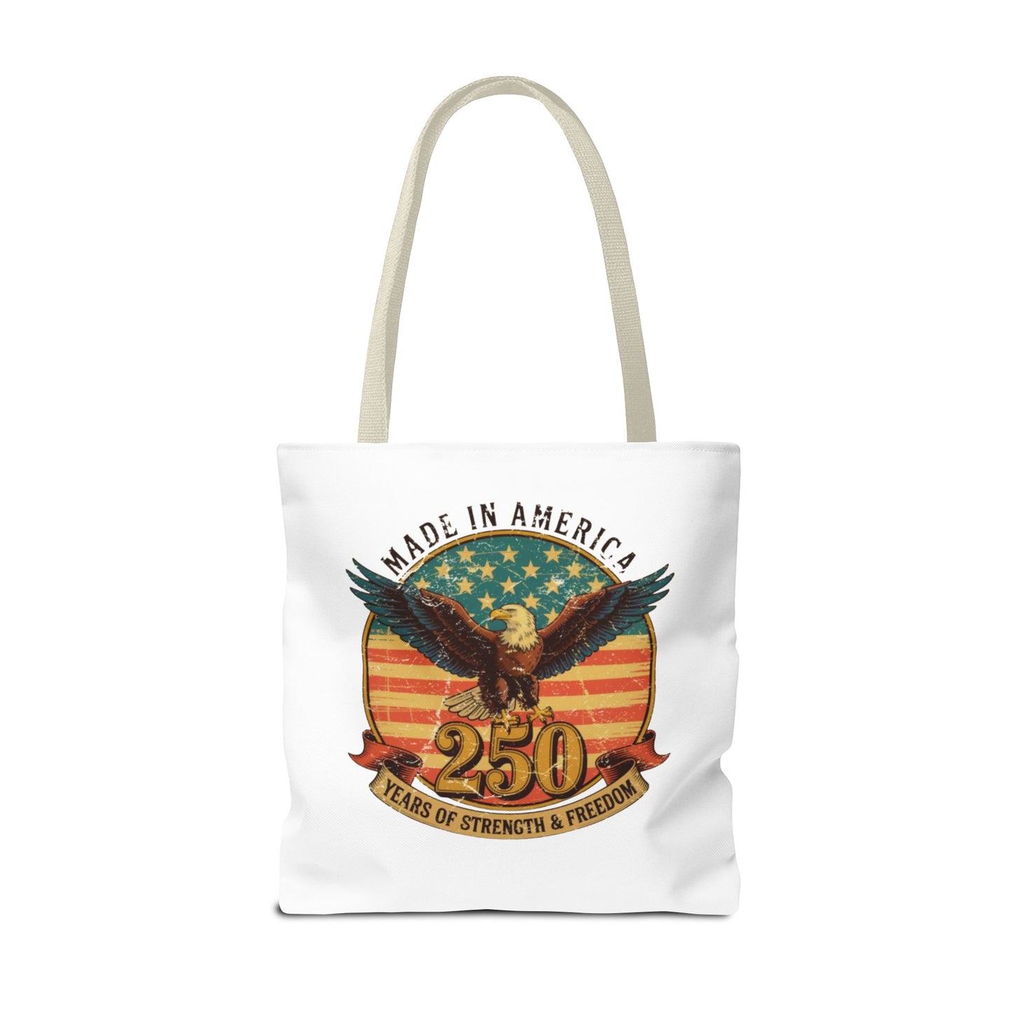 #250 Made in America Eagle 250th Anniversary Patriotic Tote Bag