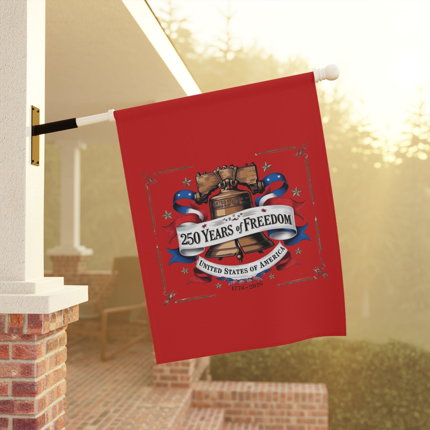 #250 250 Years of Freedom Liberty Bell Garden Flag — House Banner