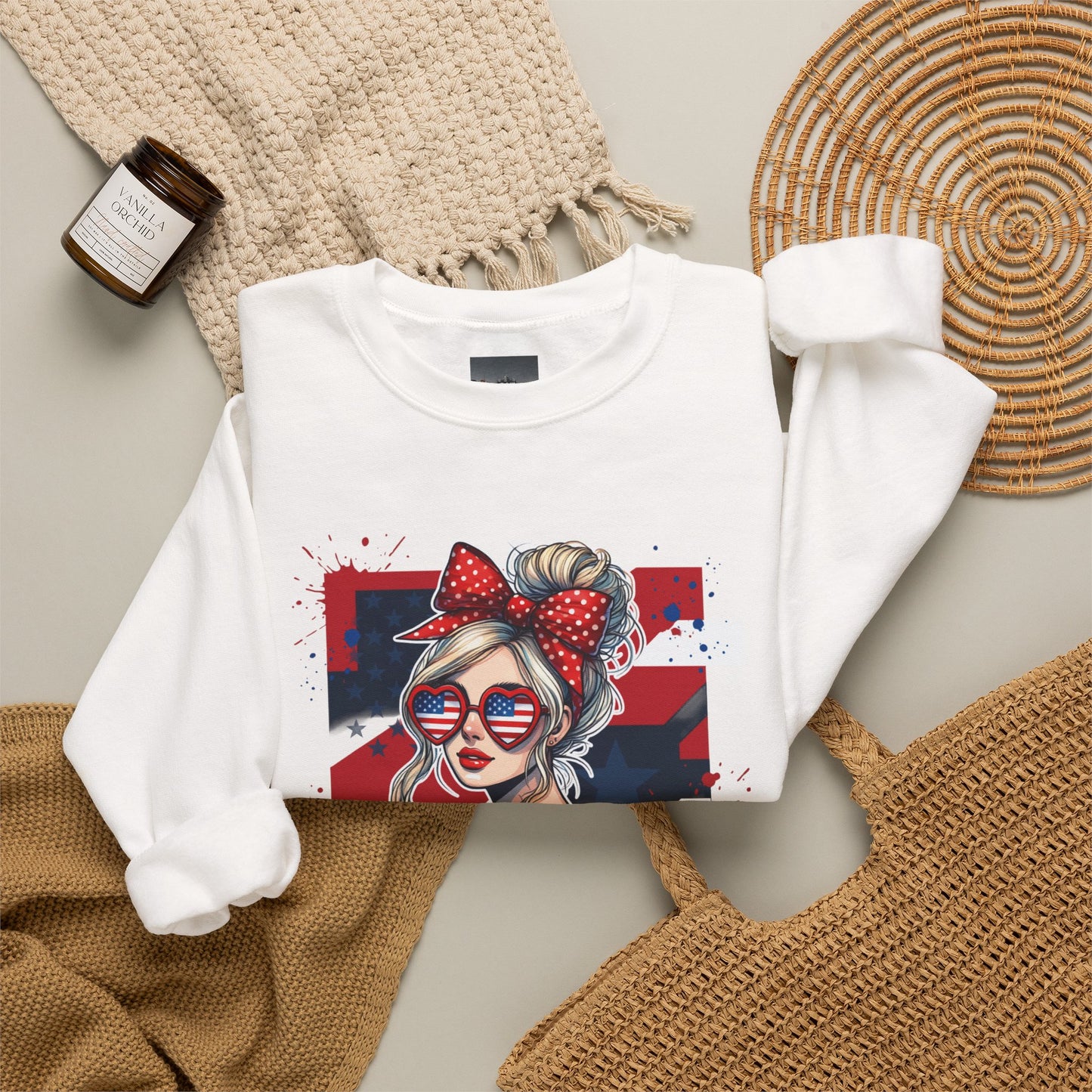 #250 All American Girl Patriotic Sweatshirt