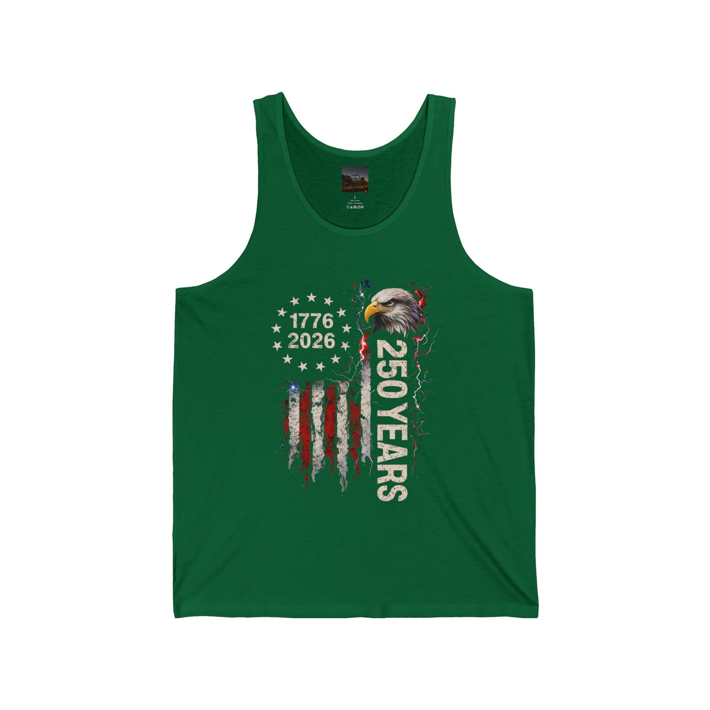 #250 1776-2026 250 Years USA Bicentennial Eagle Jersey Tank Top