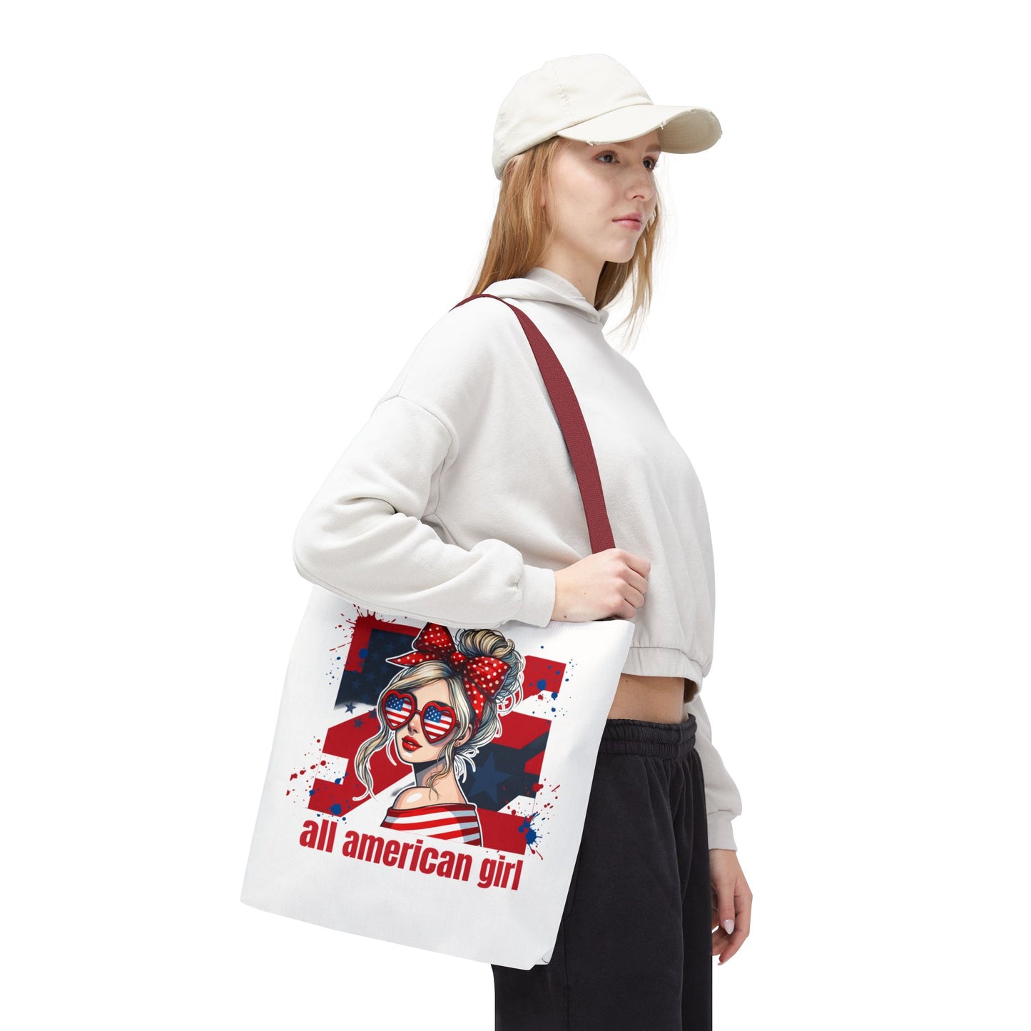 #250 All American Girl Patriotic Tote Bag