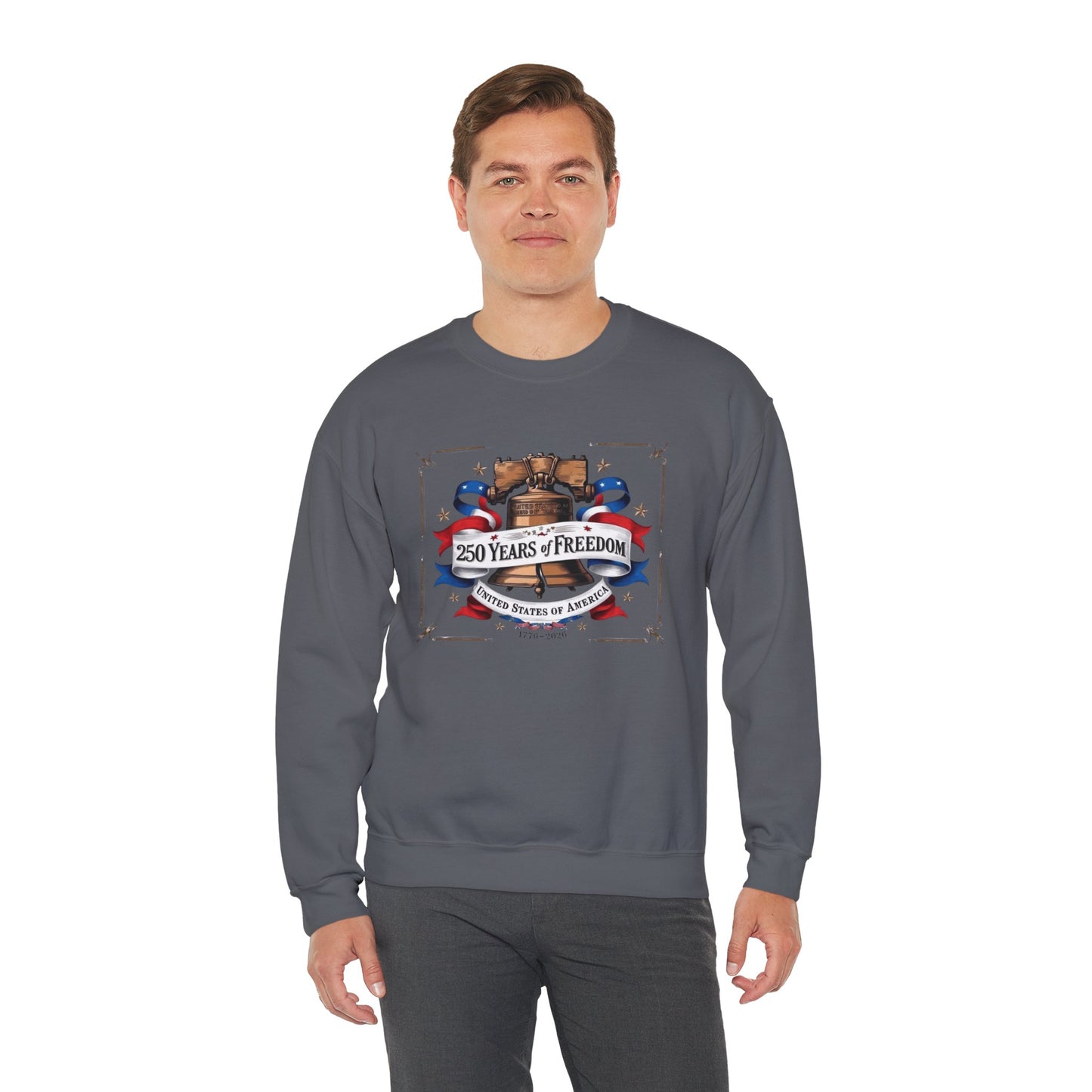 #250 250 Years of Freedom Liberty Bell Crewneck Sweatshirt