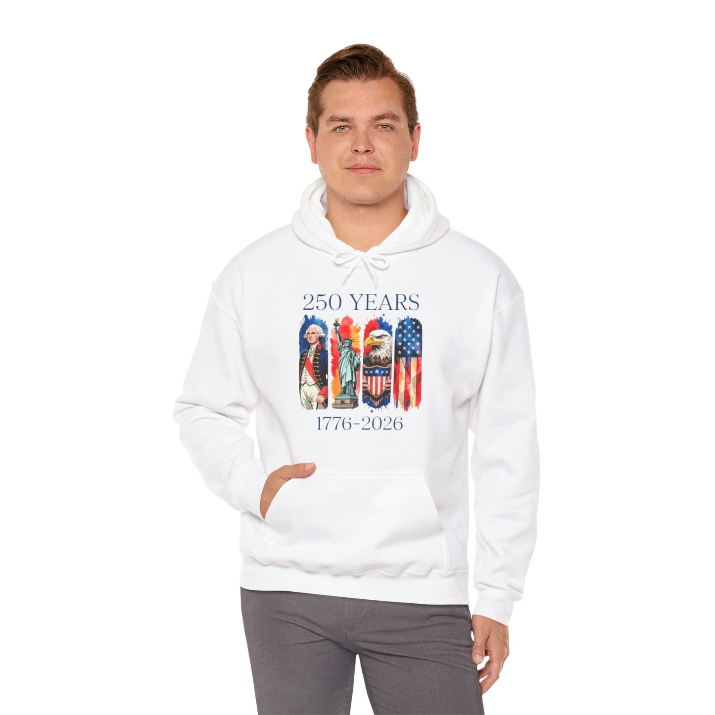 #250 250 Years American History Celebration 1776–2026 Patriotic Hoodie