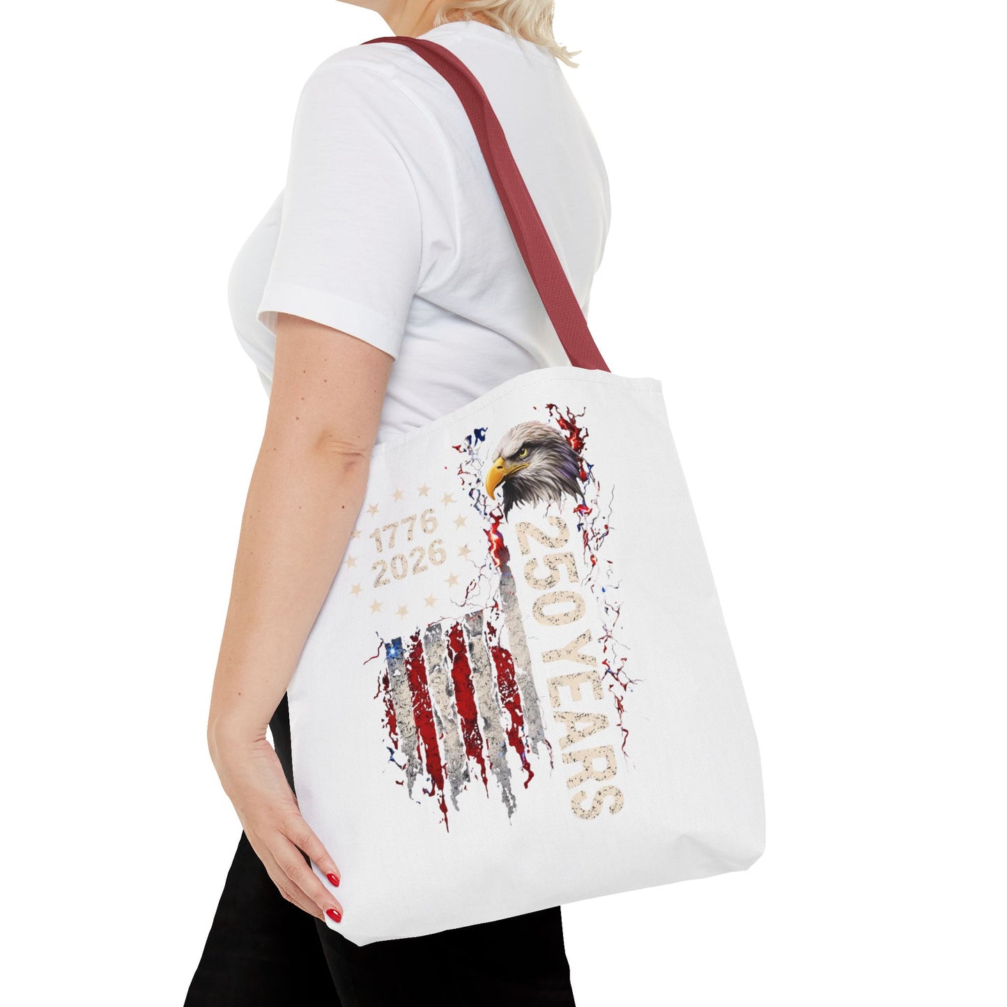#250 1776-2026 250 Years USA Bicentennial Eagle Tote Bag