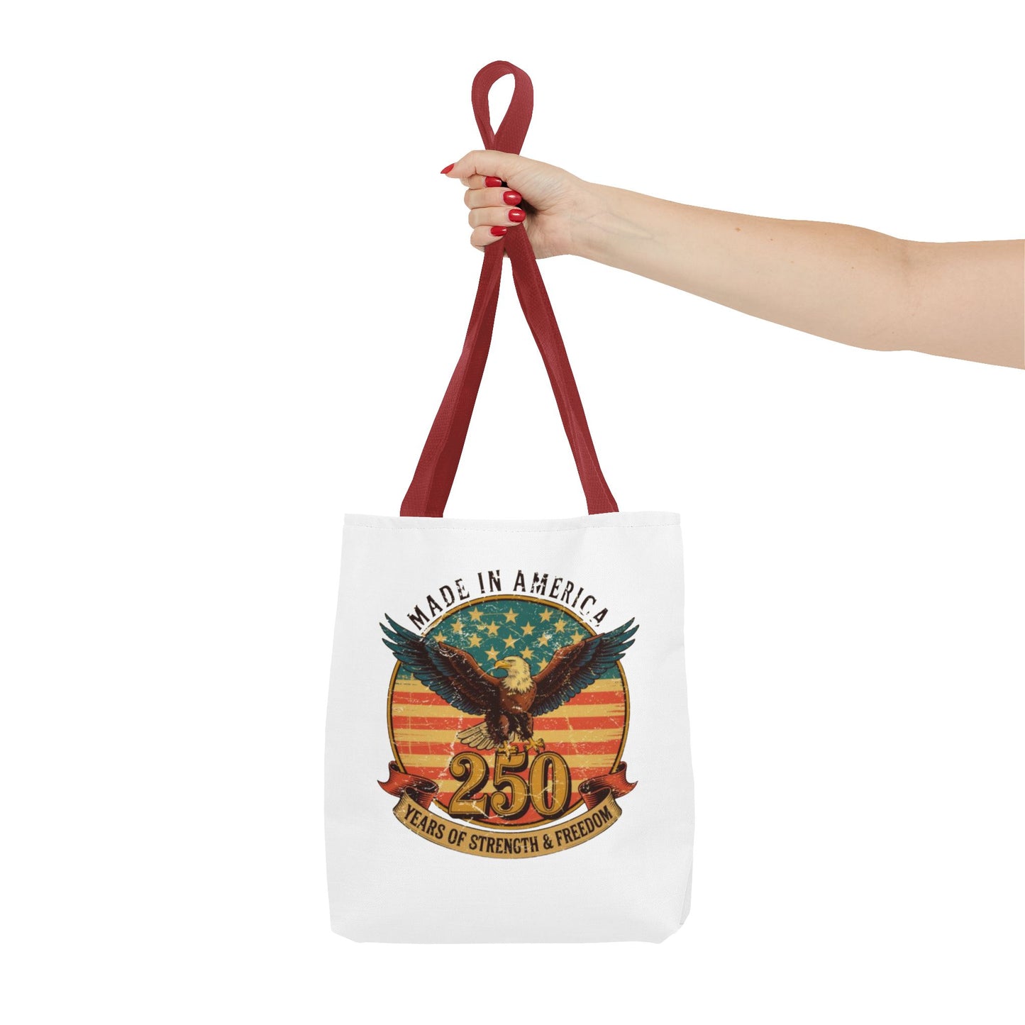 #250 Made in America Eagle 250th Anniversary Patriotic Tote Bag