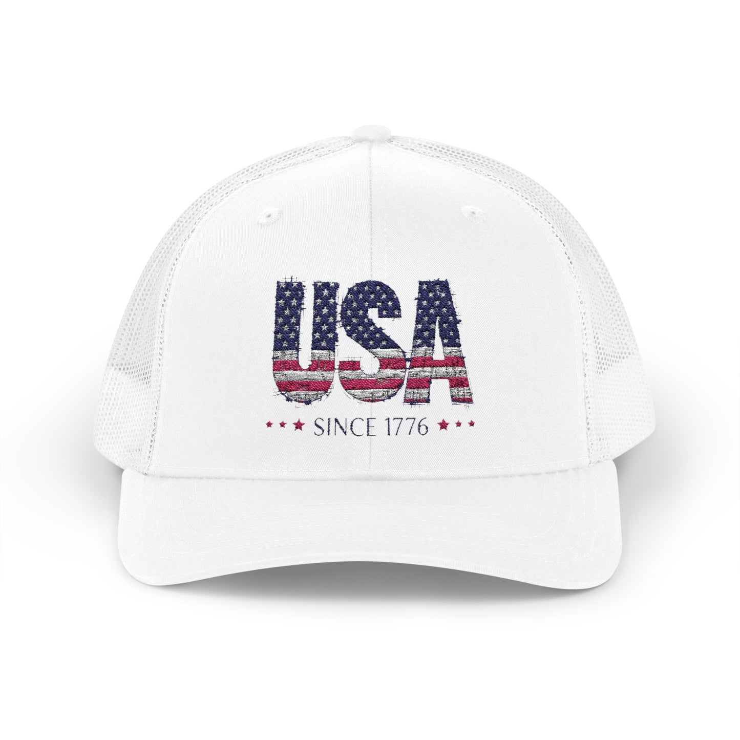 #250 USA Flag "USA Since 1776" Patriotic Snapback Trucker Cap