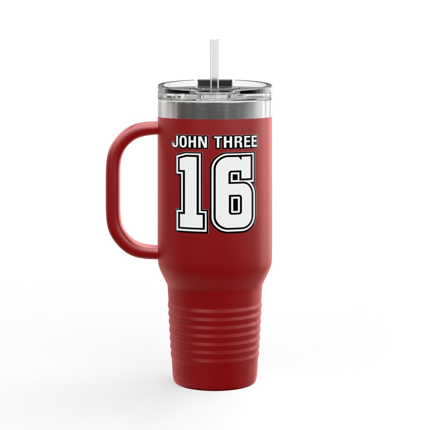 John Three 16 40oz Insulated Travel Mug — Stainless Steel Tumbler, Leak‑Resistant Cold & Hot Cup for Travel