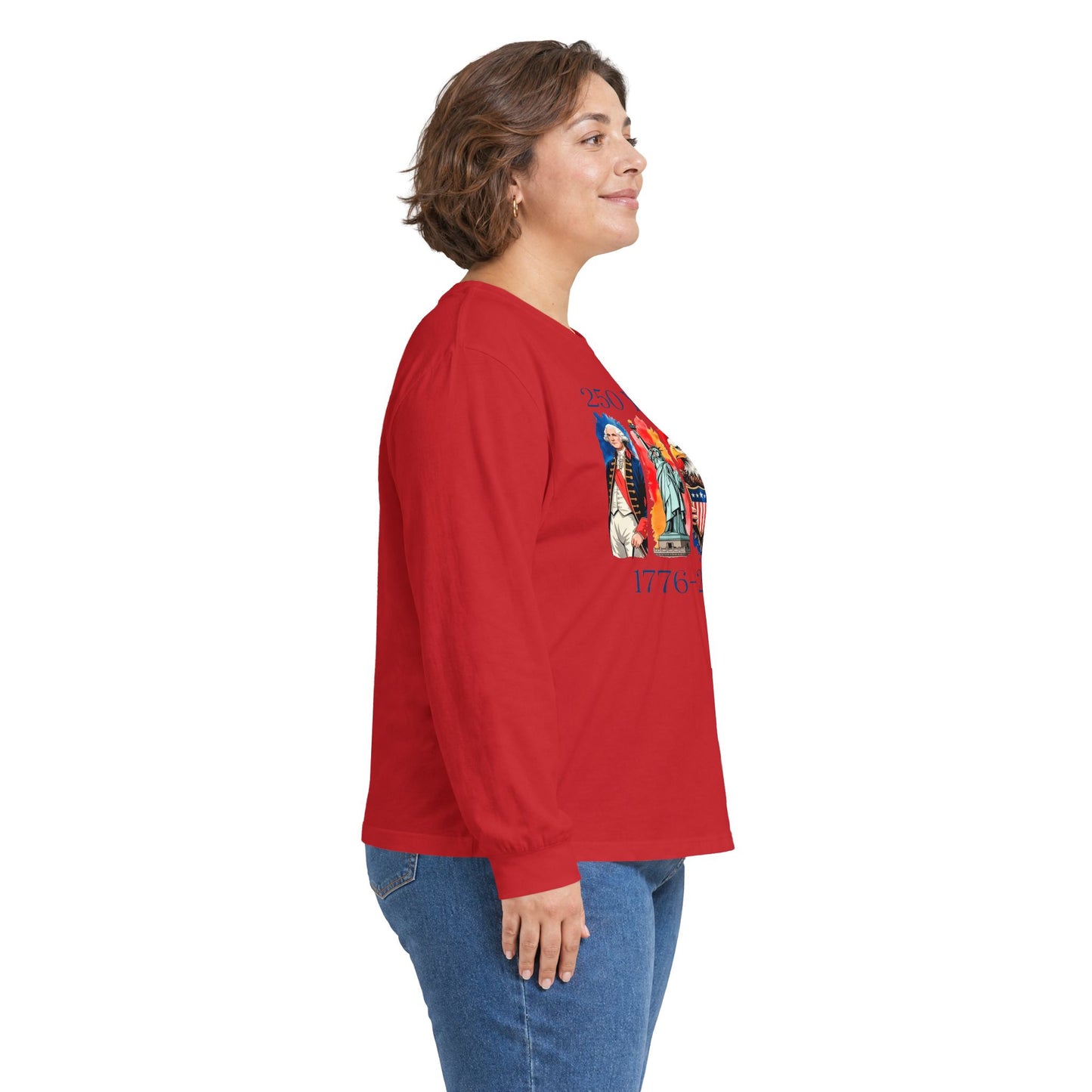 #250 250 Years American History Celebration 1776–2026 Patriotic Long Sleeve Tee