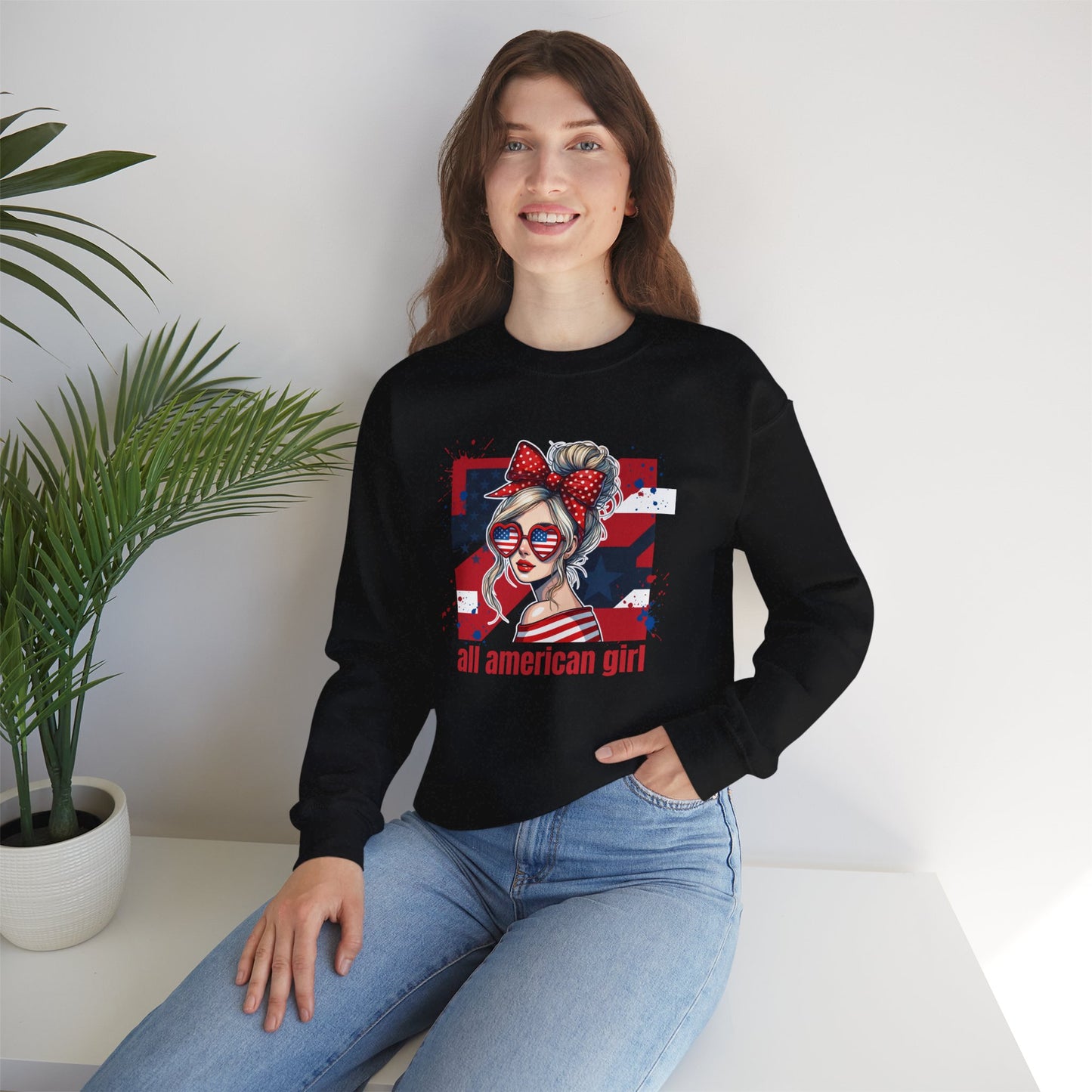 #250 All American Girl Patriotic Sweatshirt