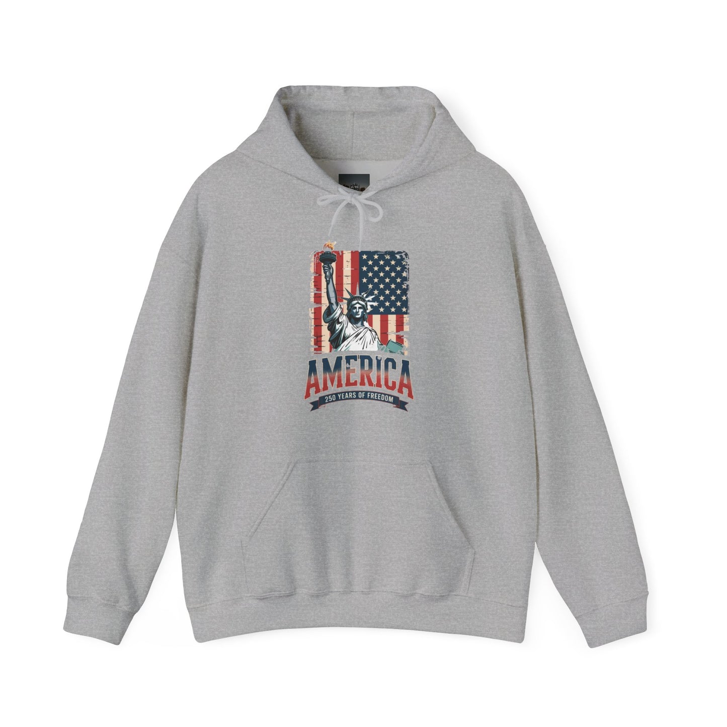 #250 Statue of Liberty American Flag 'America' Patriotic Independence Day Hoodie