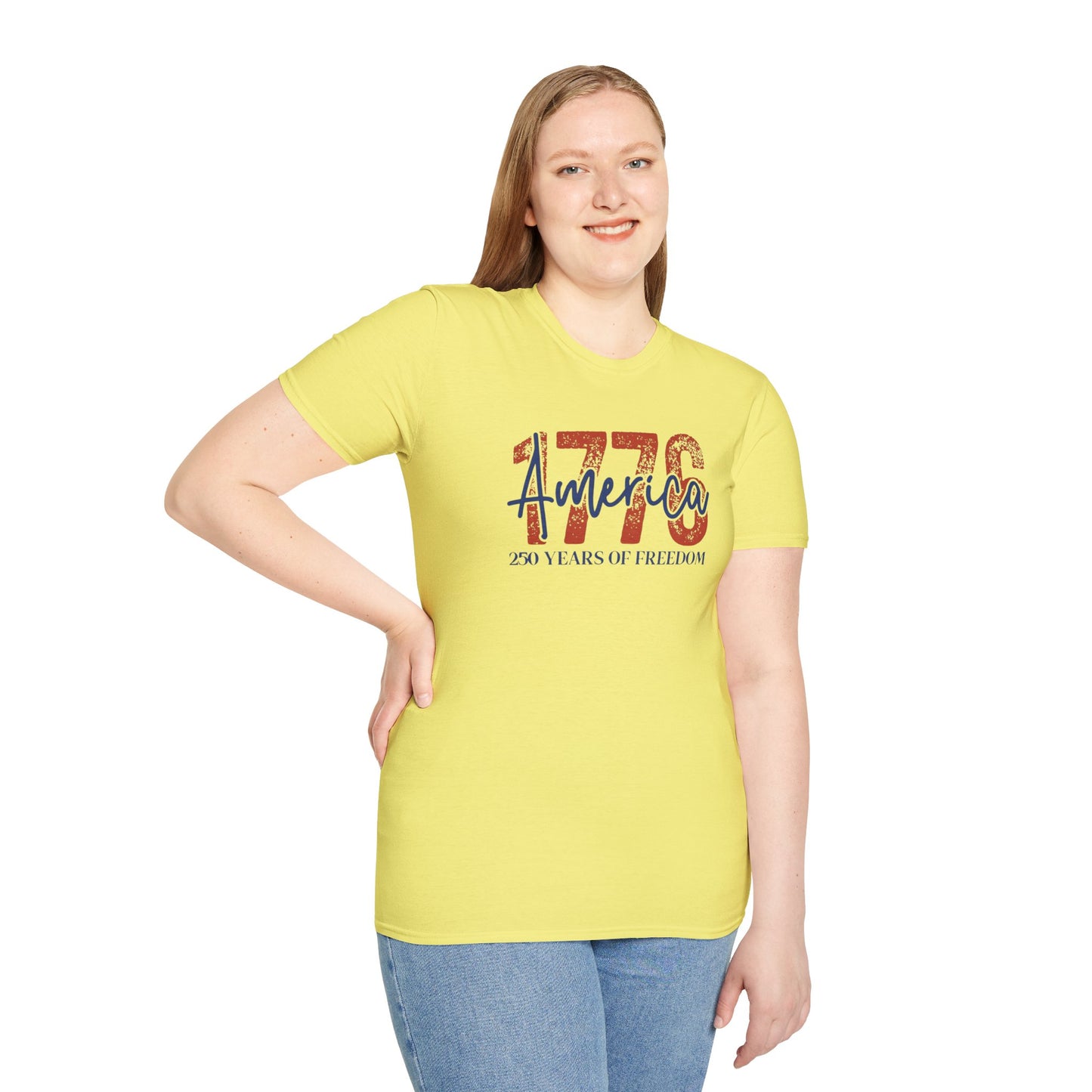 #250 1776 America: 250 Years of Freedom' Patriotic Independence Day Soft-Style Tee