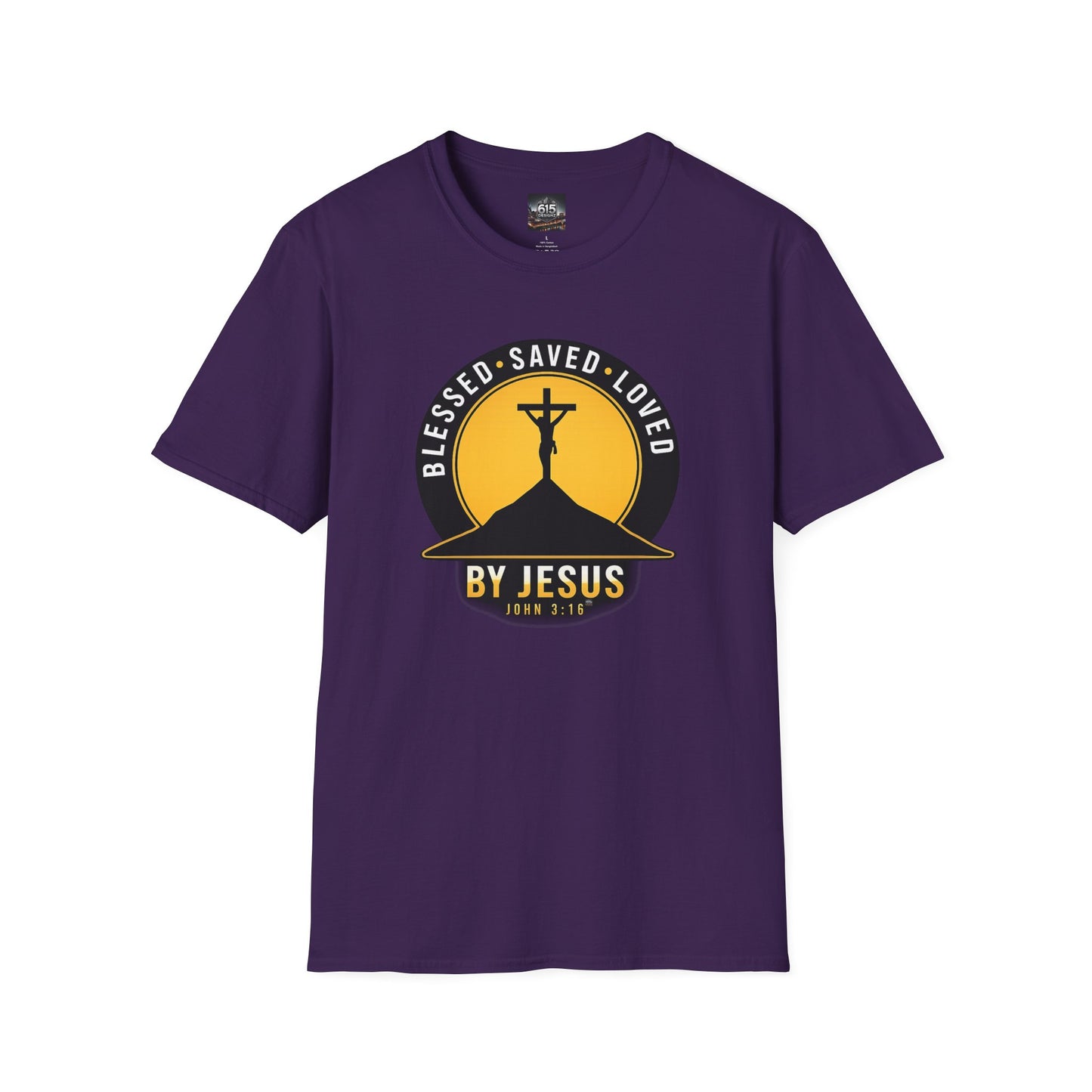 Blessed • Saved • Loved by Jesus T-Shirt — Christian Faith Tee