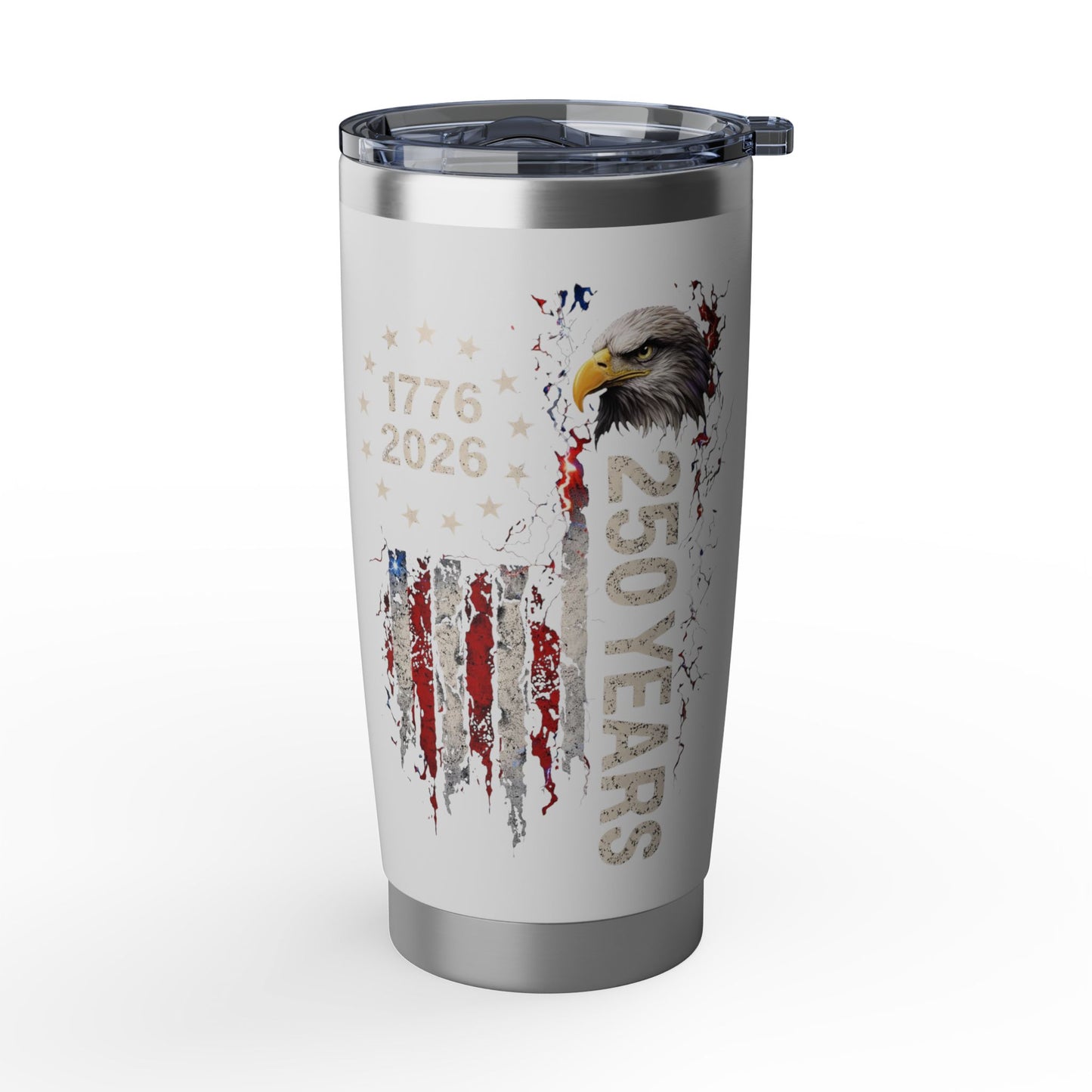 #250 1776-2026 250 Years USA Bicentennial Eagle Vagabond 20oz Tumbler Stainless Travel Cup