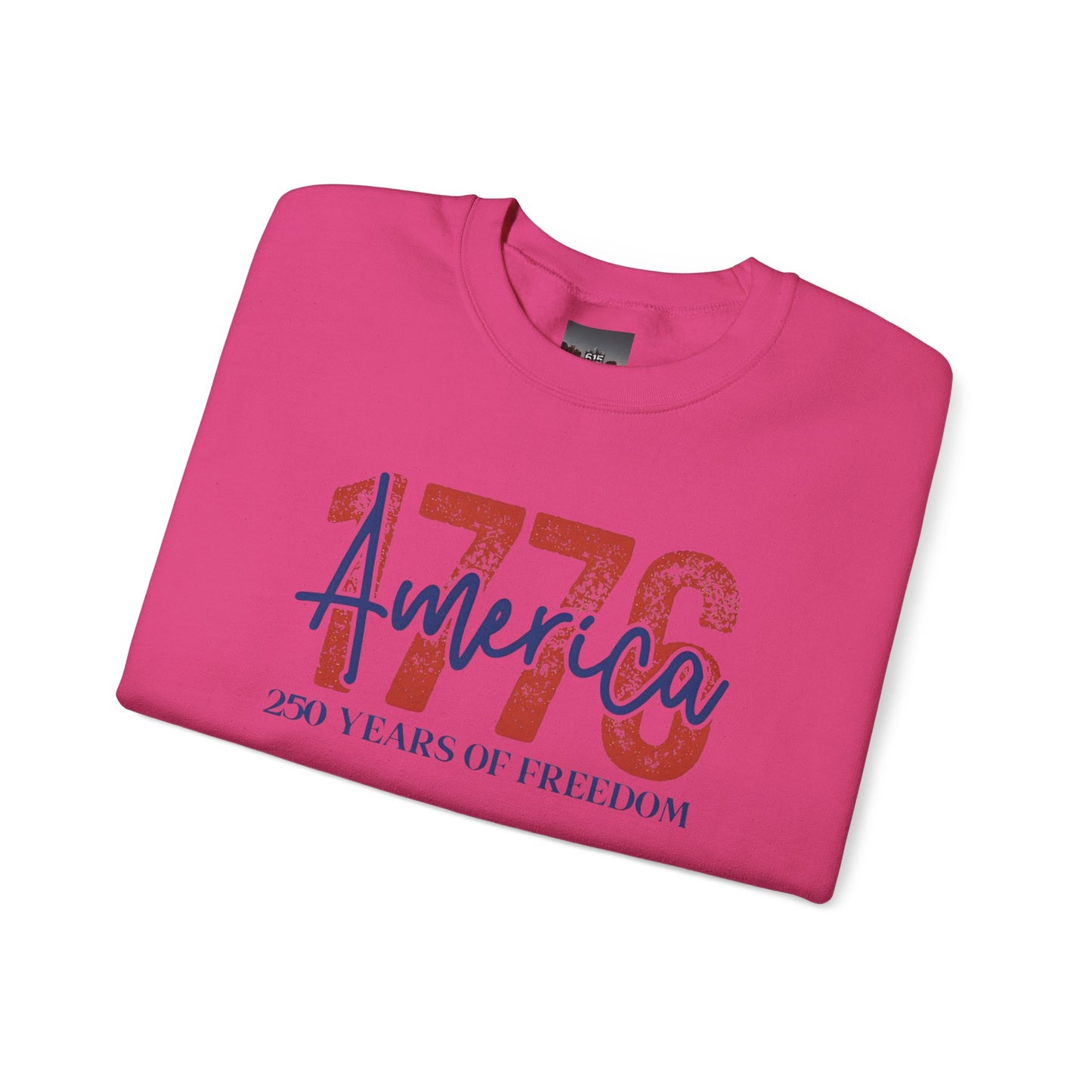 #250 1776 America: 250 Years of Freedom' Patriotic Independence Day Crewneck Sweatshirt