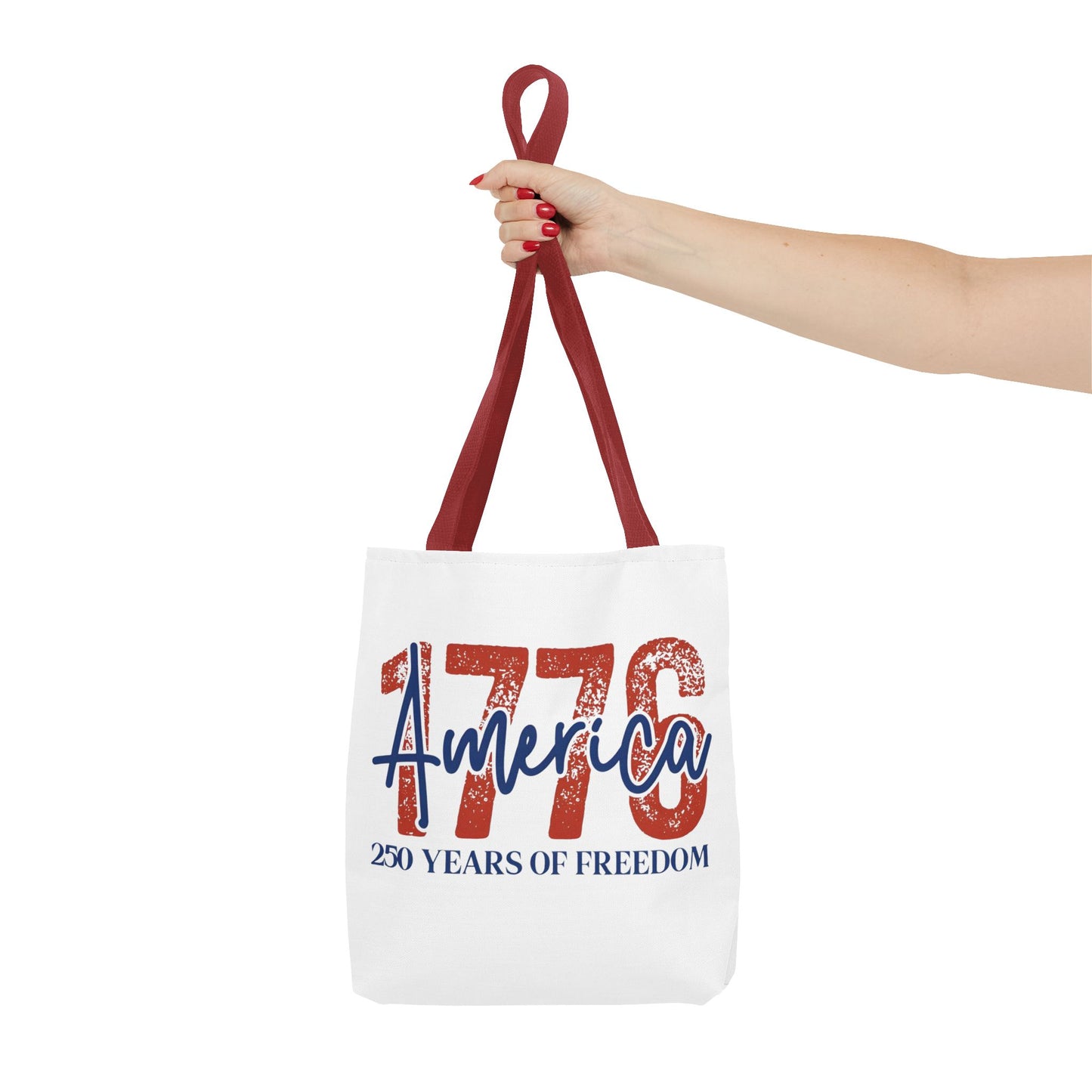 #250 1776 America: 250 Years of Freedom' Patriotic Independence Day Tote Bag