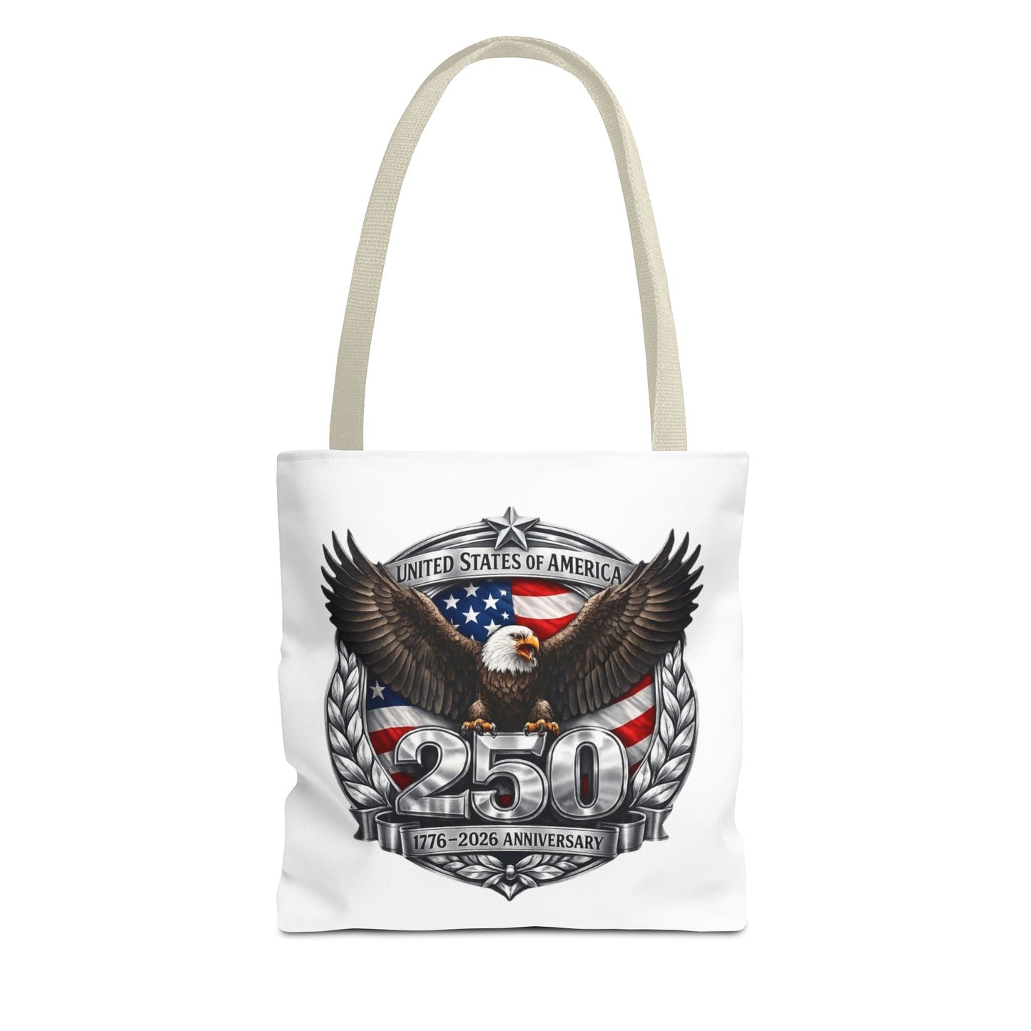#250 Patriotic Bald Eagle 250 United States Emblem Tote Bag