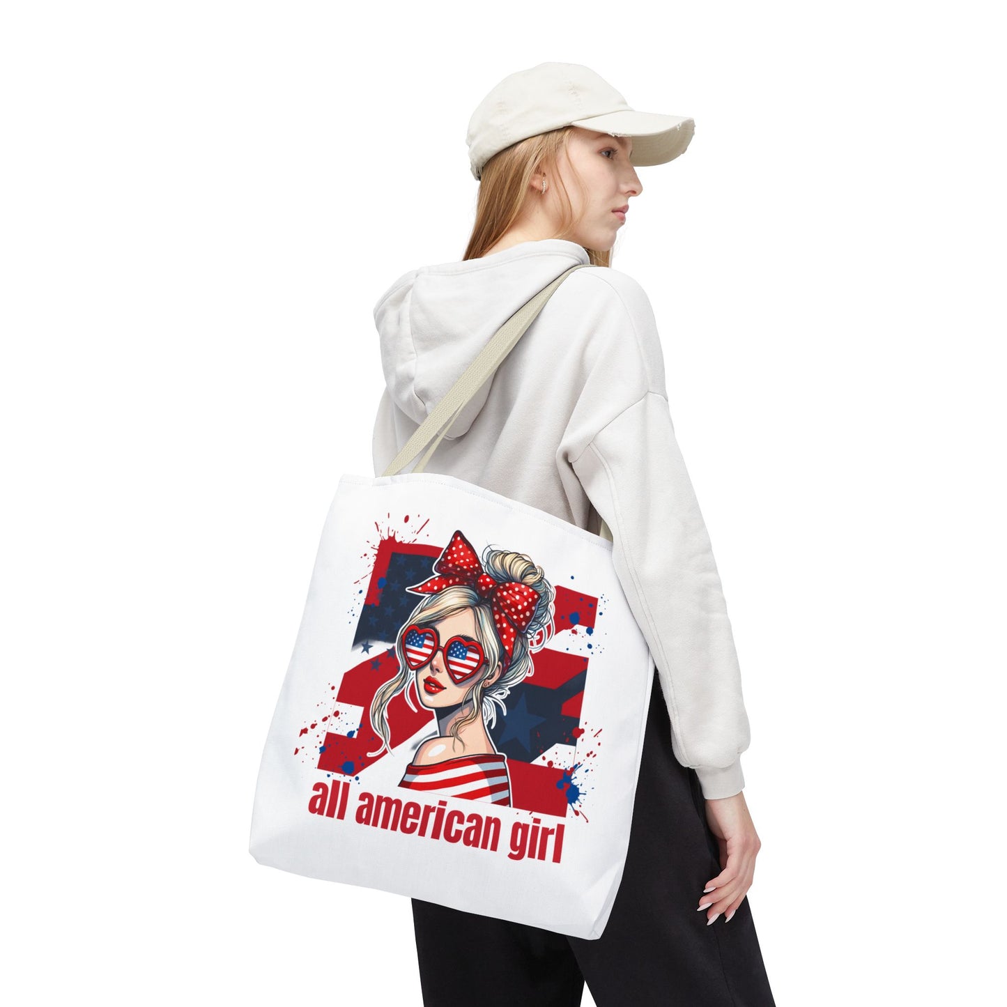 #250 All American Girl Patriotic Tote Bag