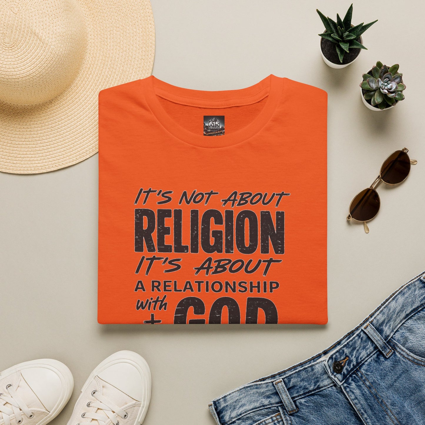It's Not About Religion, It's About a Relationship with God - Christian Message T-Shirt