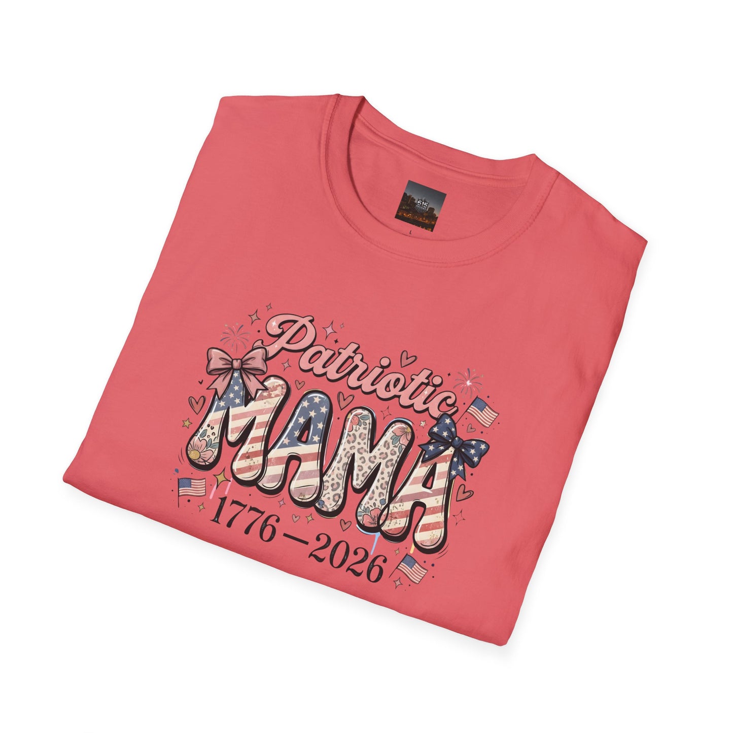 #250 Patriotic Mama 1776–2026 American Flag T-Shirt