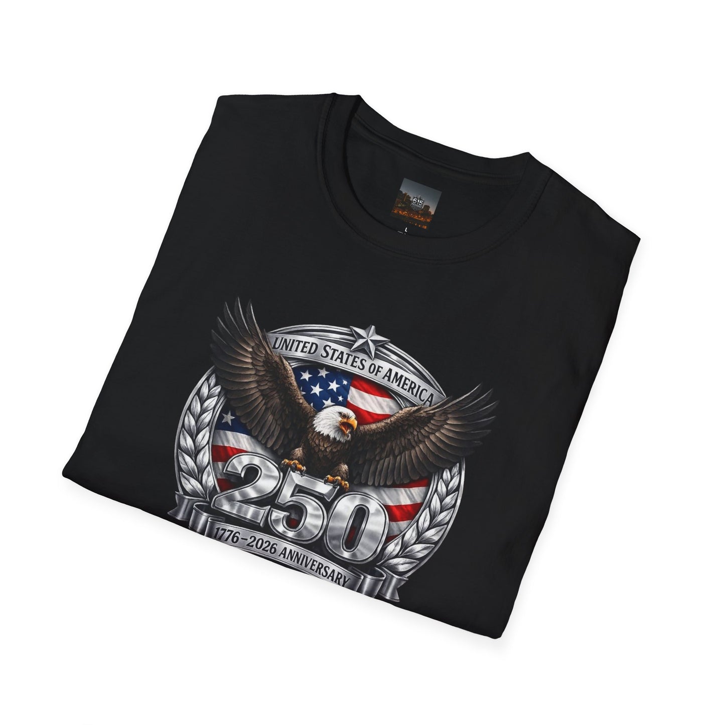 #250 Patriotic Bald Eagle 250 United States Emblem T-Shirt